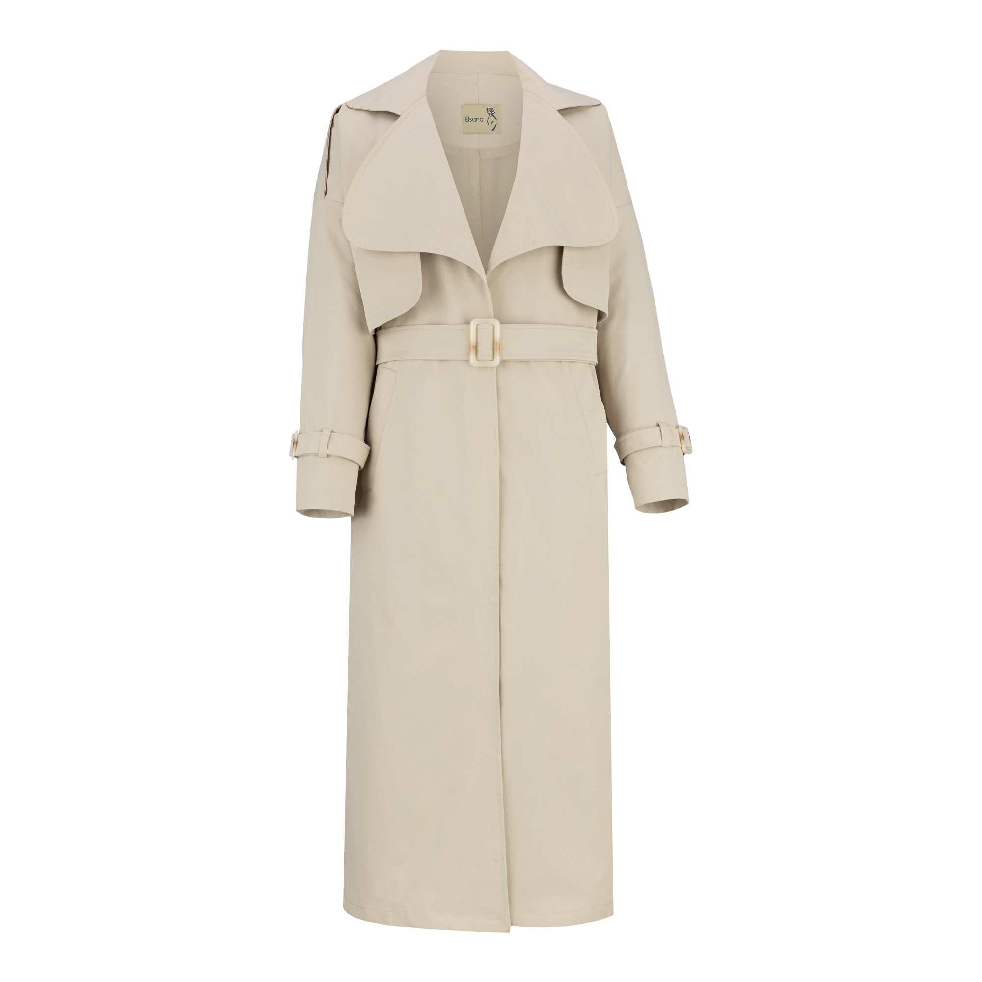 بارانی بلند زنانه استخوانی مدل شهلا السانا Elsana کد 2333