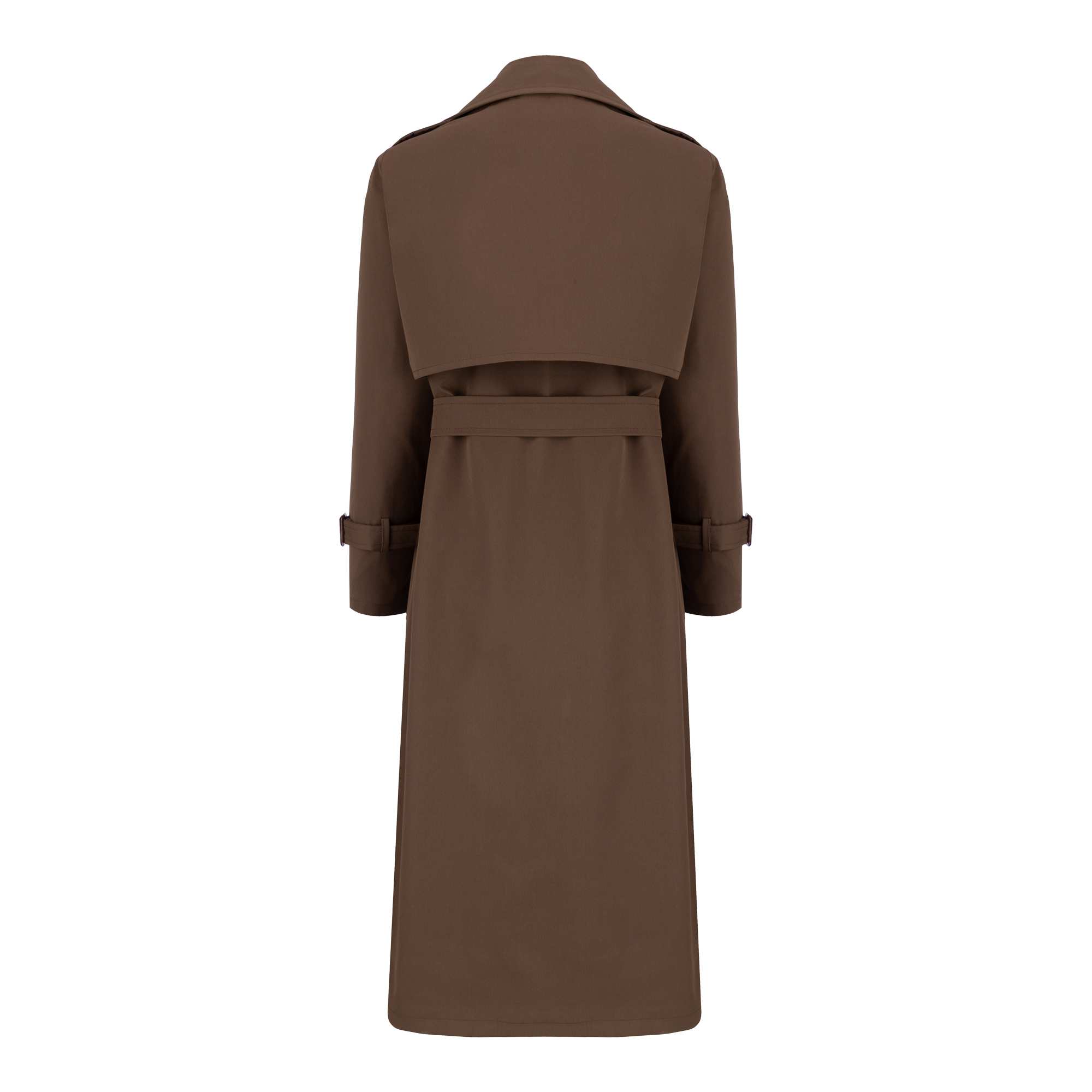 بارانی بلند زنانه قهوه ای مدل نازانه السانا Elsana کد 2335