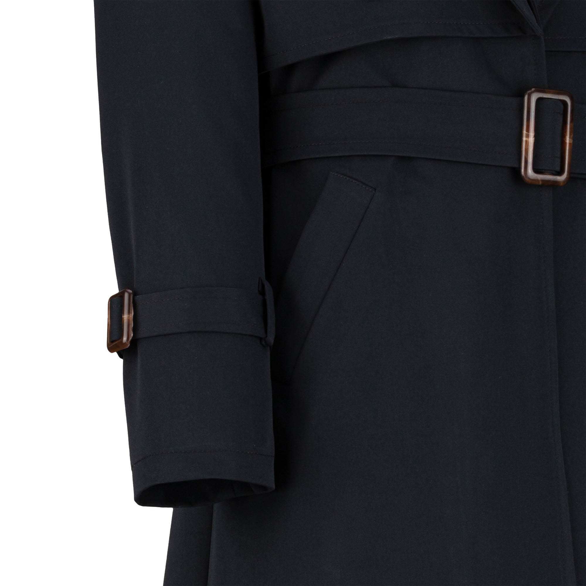 بارانی بلند زنانه سرمه ای تیره مدل نازانه السانا Elsana کد 2335