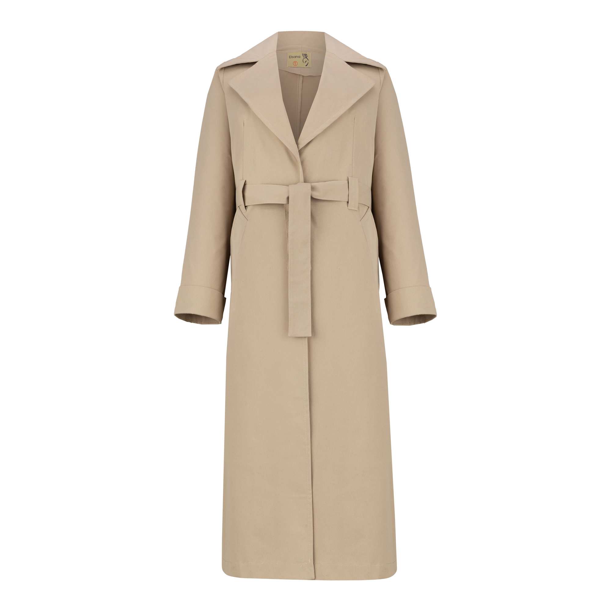 بارانی بلند زنانه کرم مدل دانژه السانا Elsana کد 2336