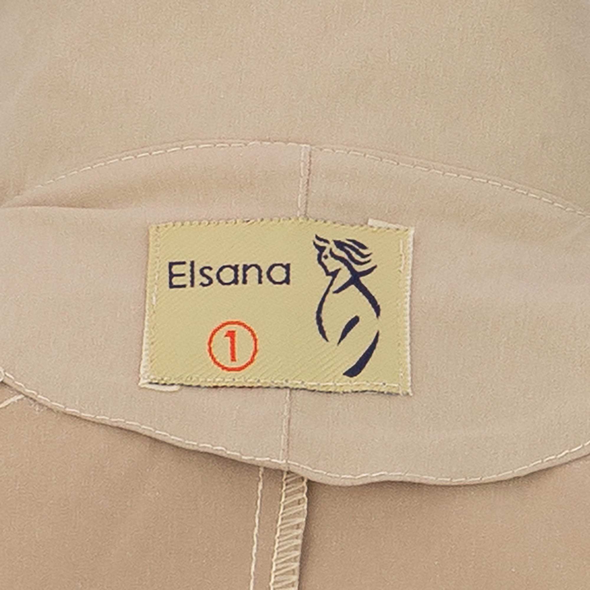 بارانی بلند زنانه کرم مدل دانژه السانا Elsana کد 2336