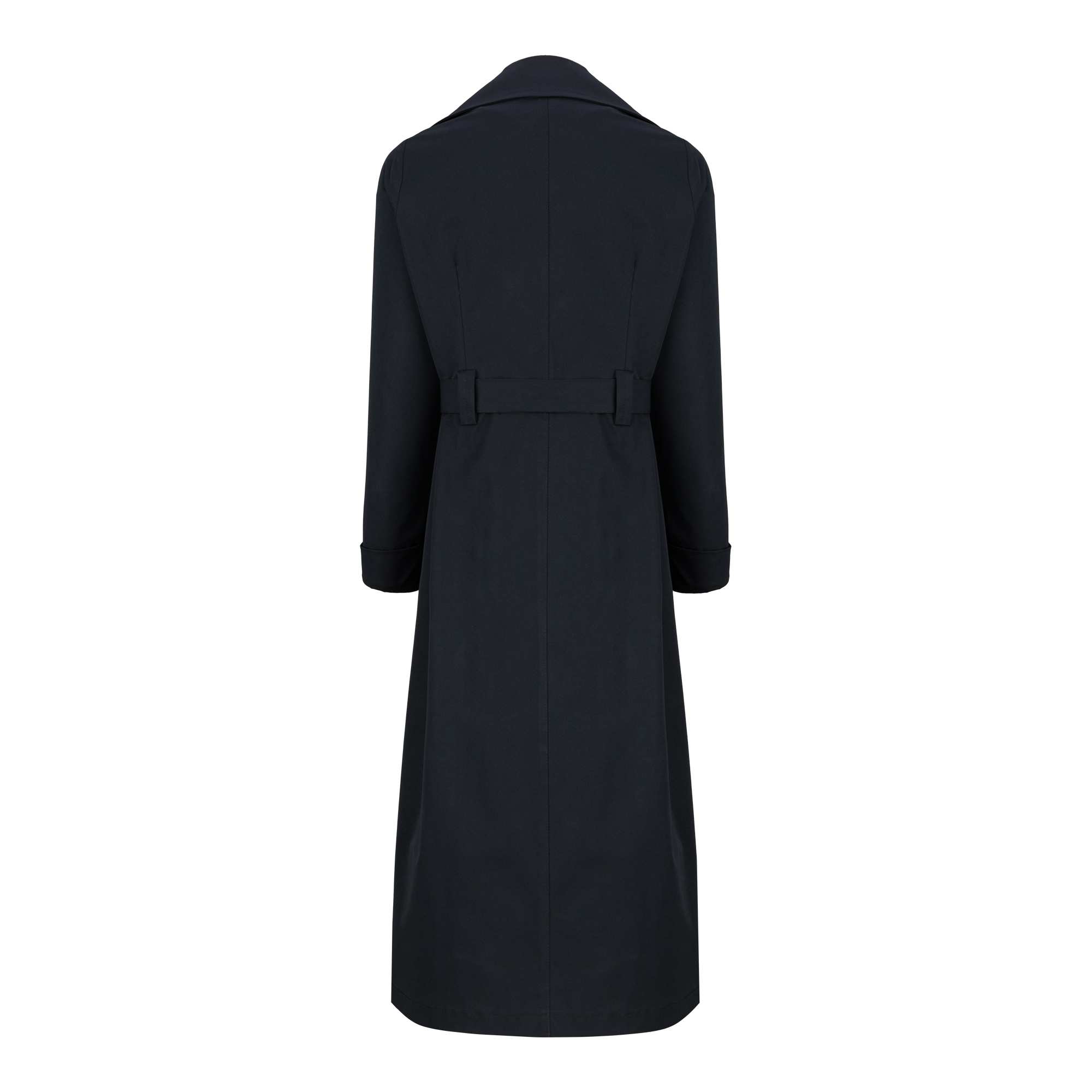 بارانی بلند زنانه سرمه ای دلفینی مدل دانژه السانا Elsana کد 2336