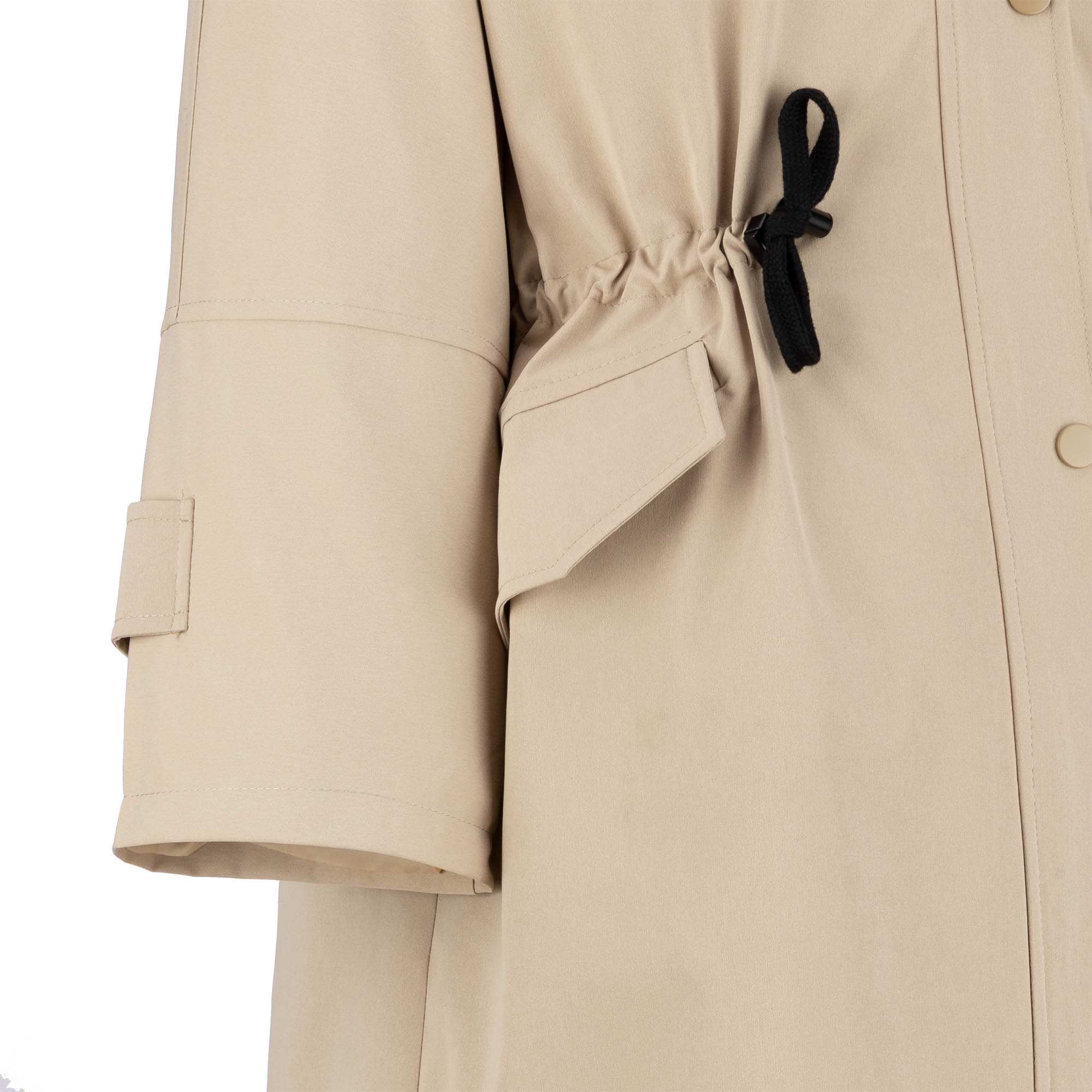 بارانی زنانه کلاه دار کرم مدل سیبا السانا Elsana کد 2337