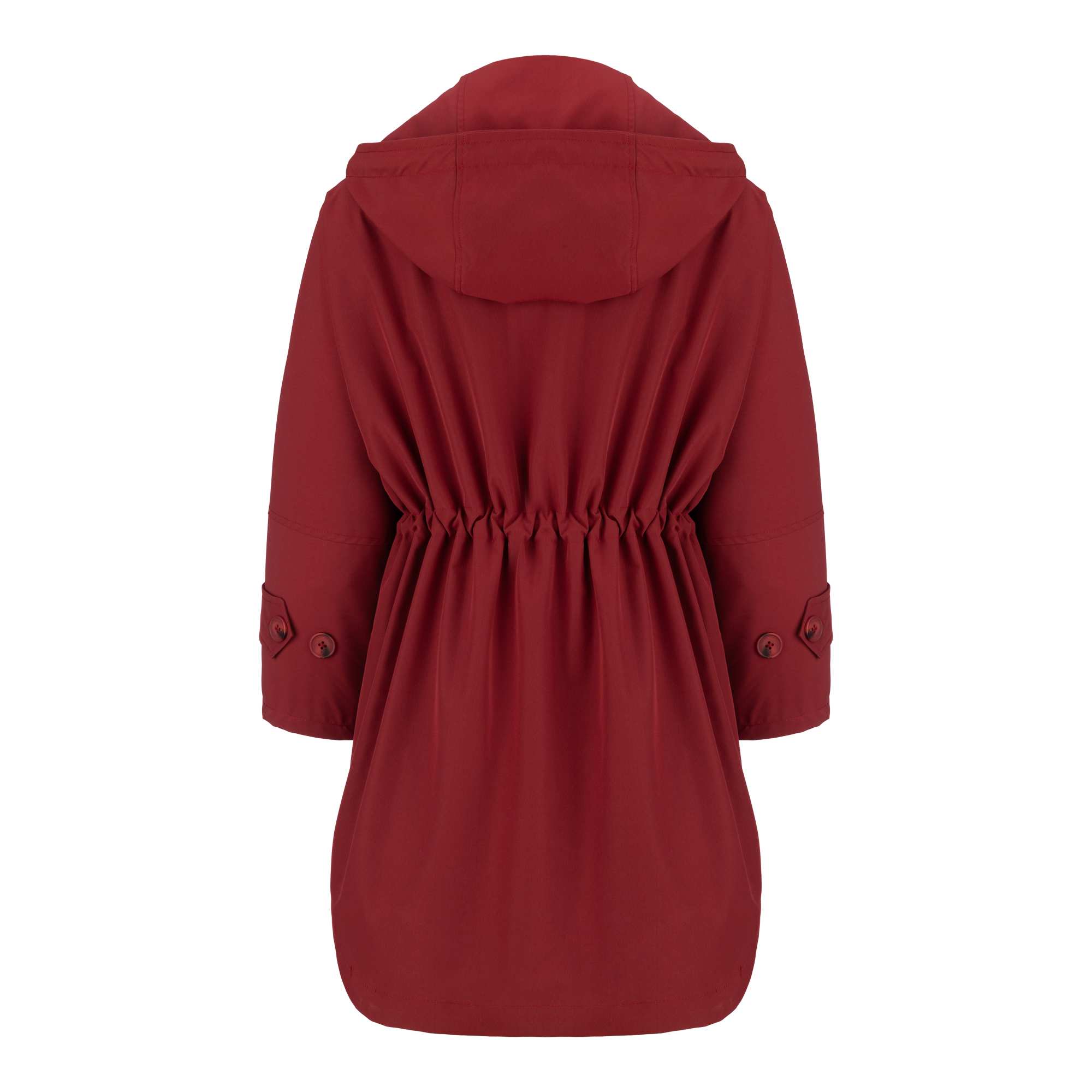 بارانی زنانه کلاه دار زرشکی مدل سیبا السانا Elsana کد 2337