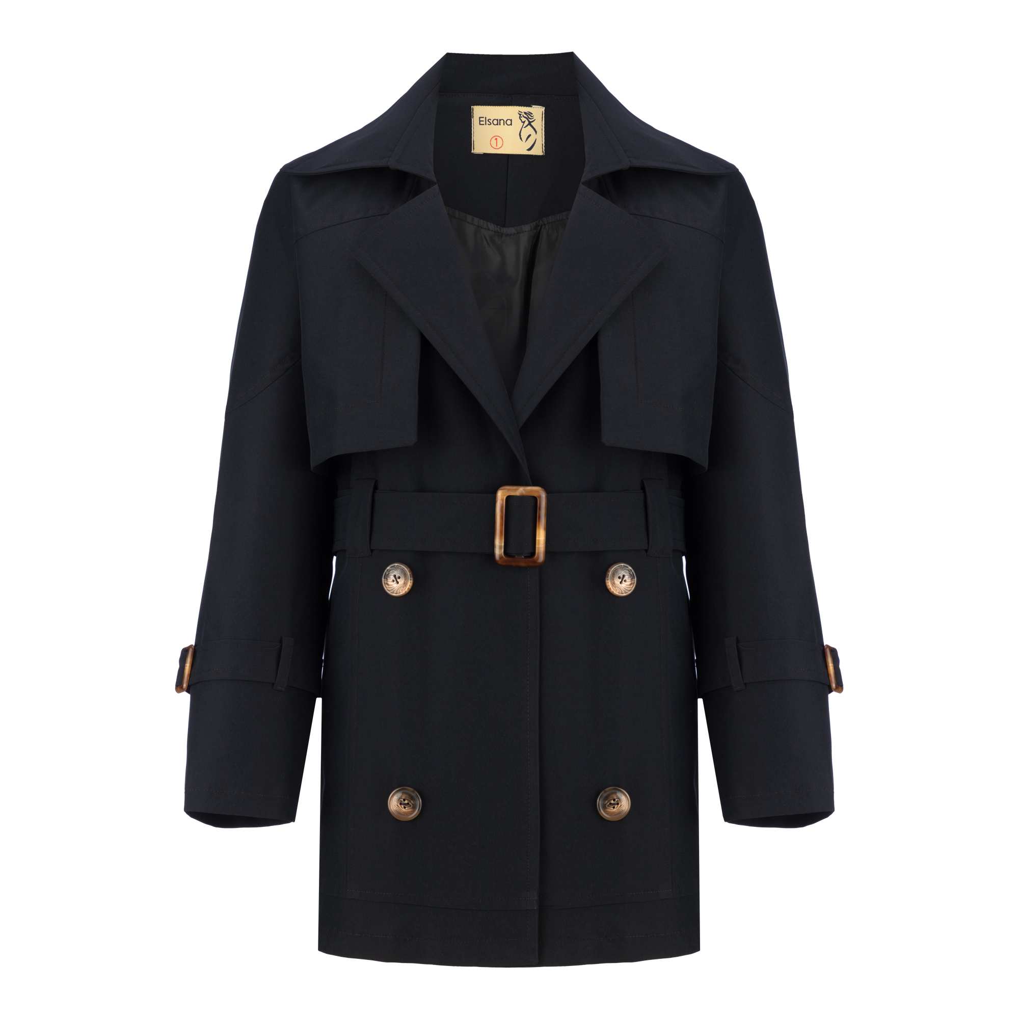 بارانی زنانه سرمه ای تیره مدل پوپر السانا Elsana کد 2338