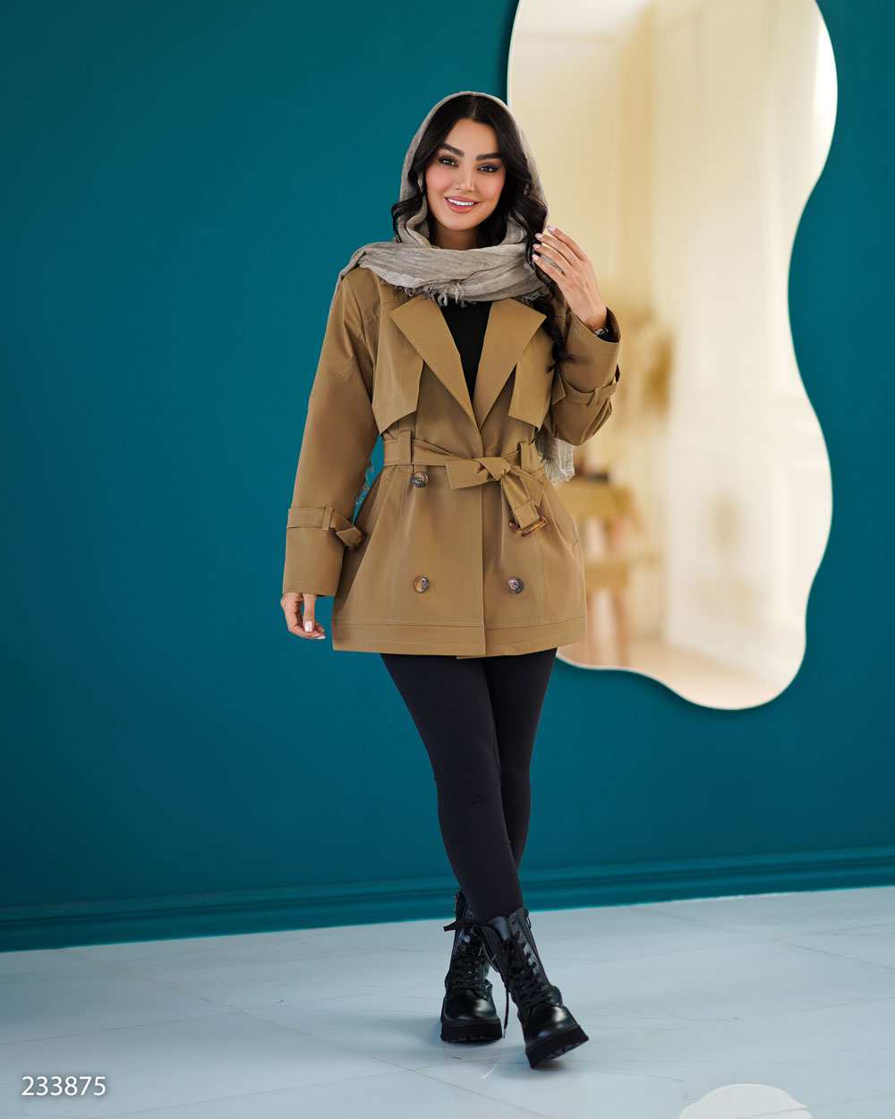 بارانی زنانه موکایی مدل پوپر السانا Elsana کد 2338