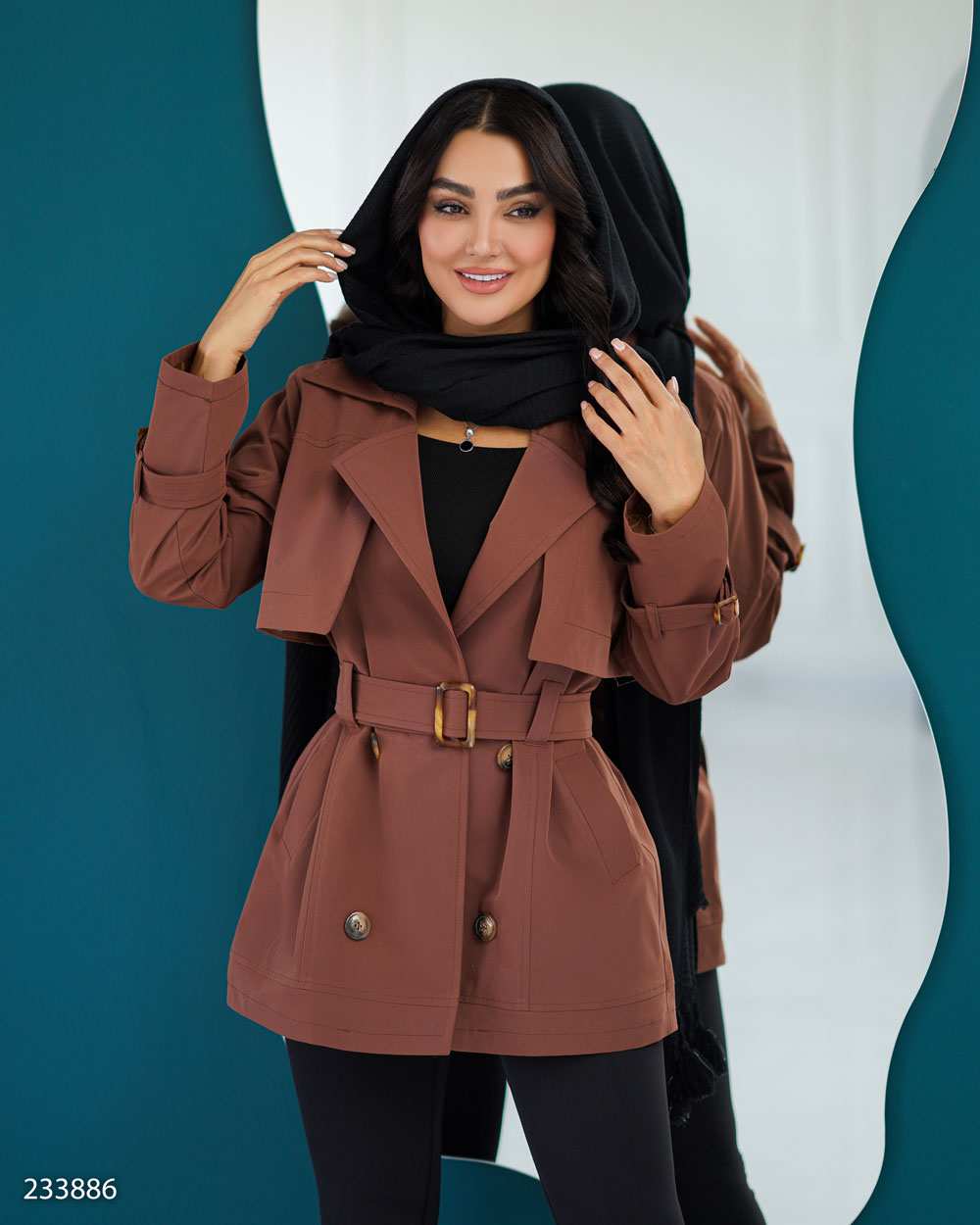 بارانی زنانه مسی مدل پوپر السانا Elsana کد 2338