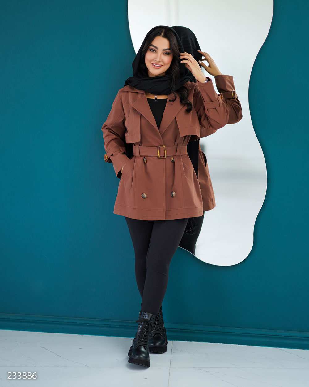 بارانی زنانه مسی مدل پوپر السانا Elsana کد 2338