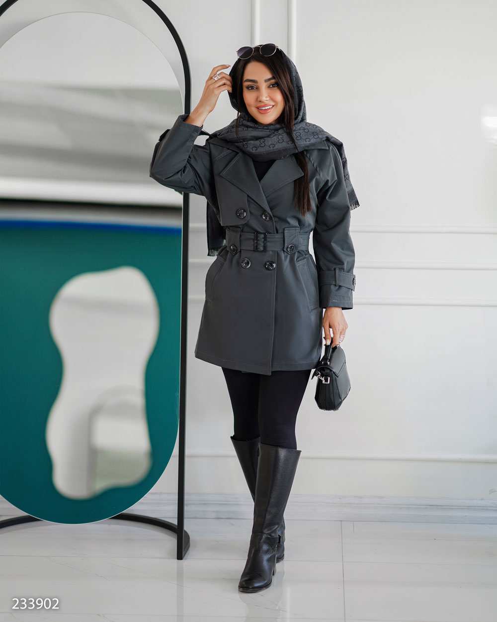 بارانی زنانه نوک مدادی مدل چیترا السانا Elsana کد 2339