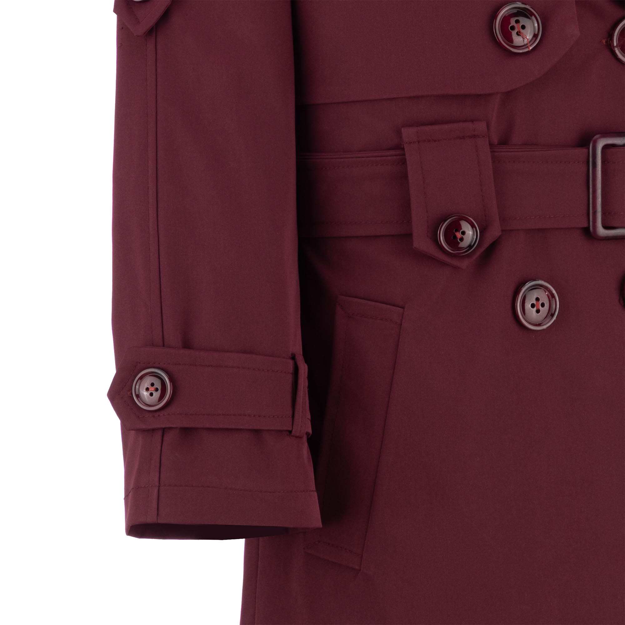 بارانی زنانه بادمجانی مدل چیترا السانا Elsana کد 2339