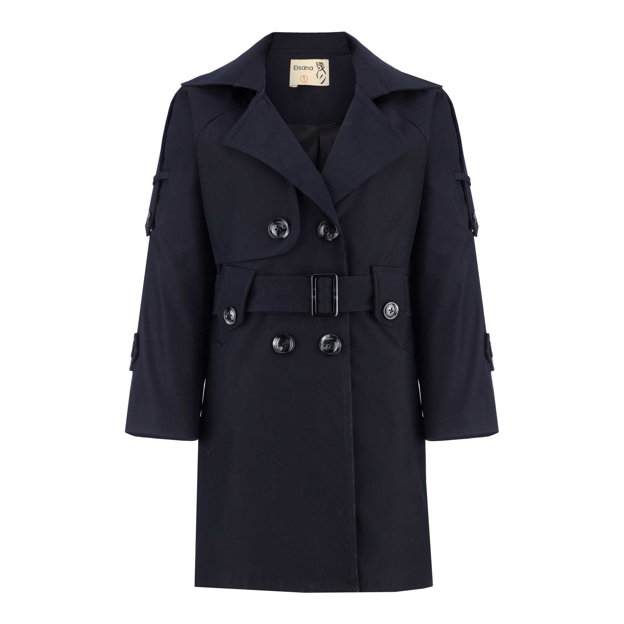 بارانی زنانه سرمه ای تیره مدل چیترا السانا Elsana کد 2339