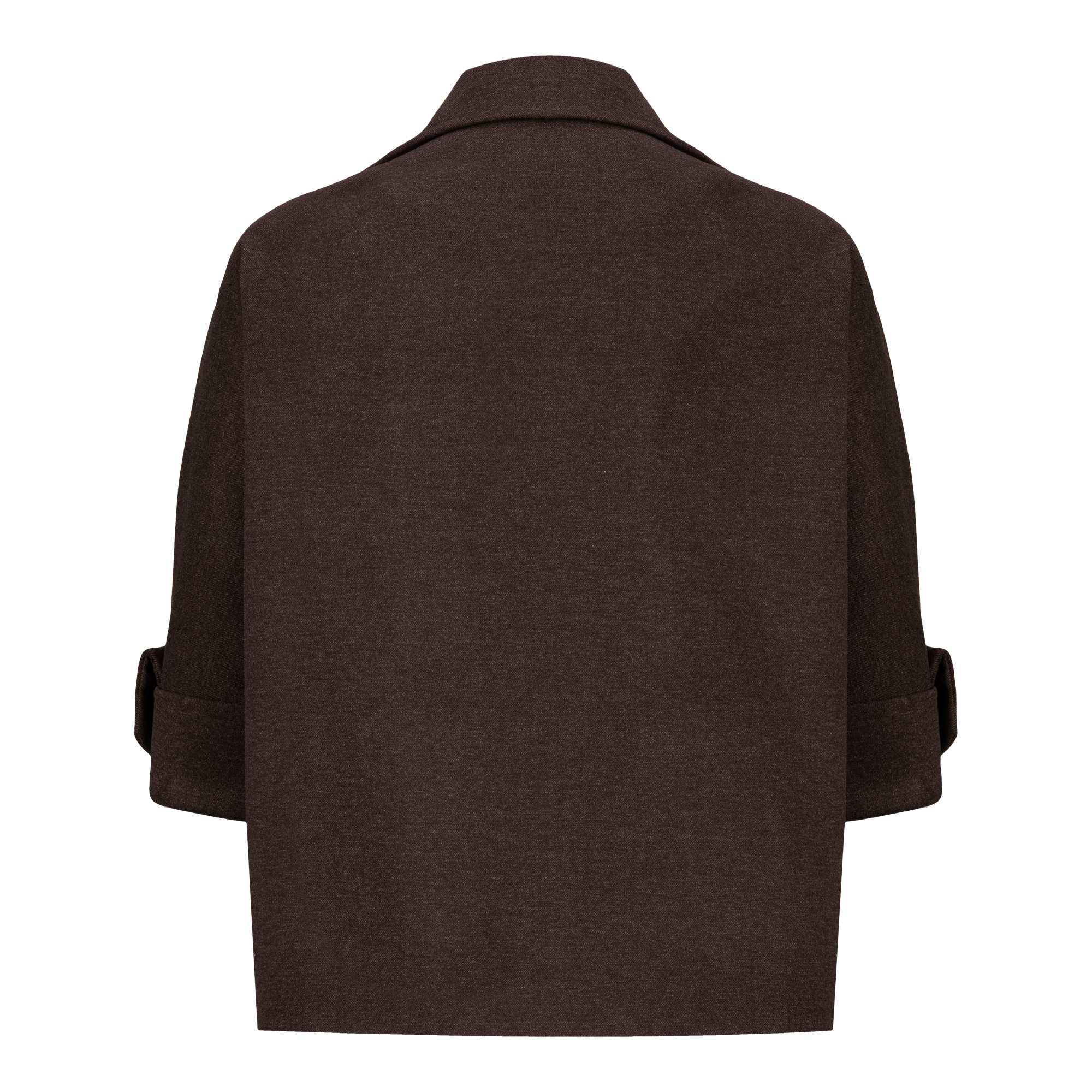 پالتو زنانه فوتر قهوه ای مدل پرندیس السانا Elsana کد 2340