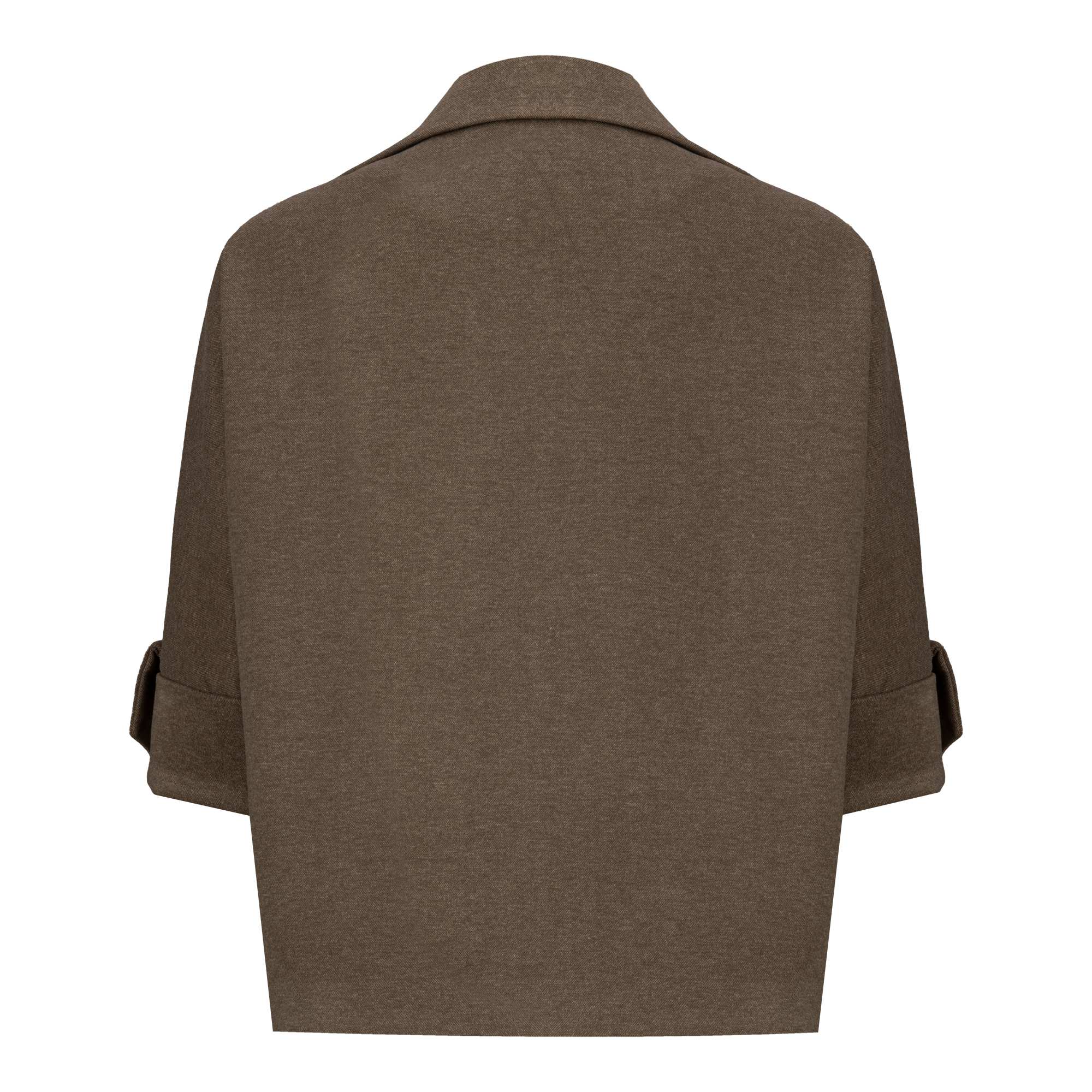 پالتو زنانه فوتر شکلاتی مدل پرندیس السانا Elsana کد 2340