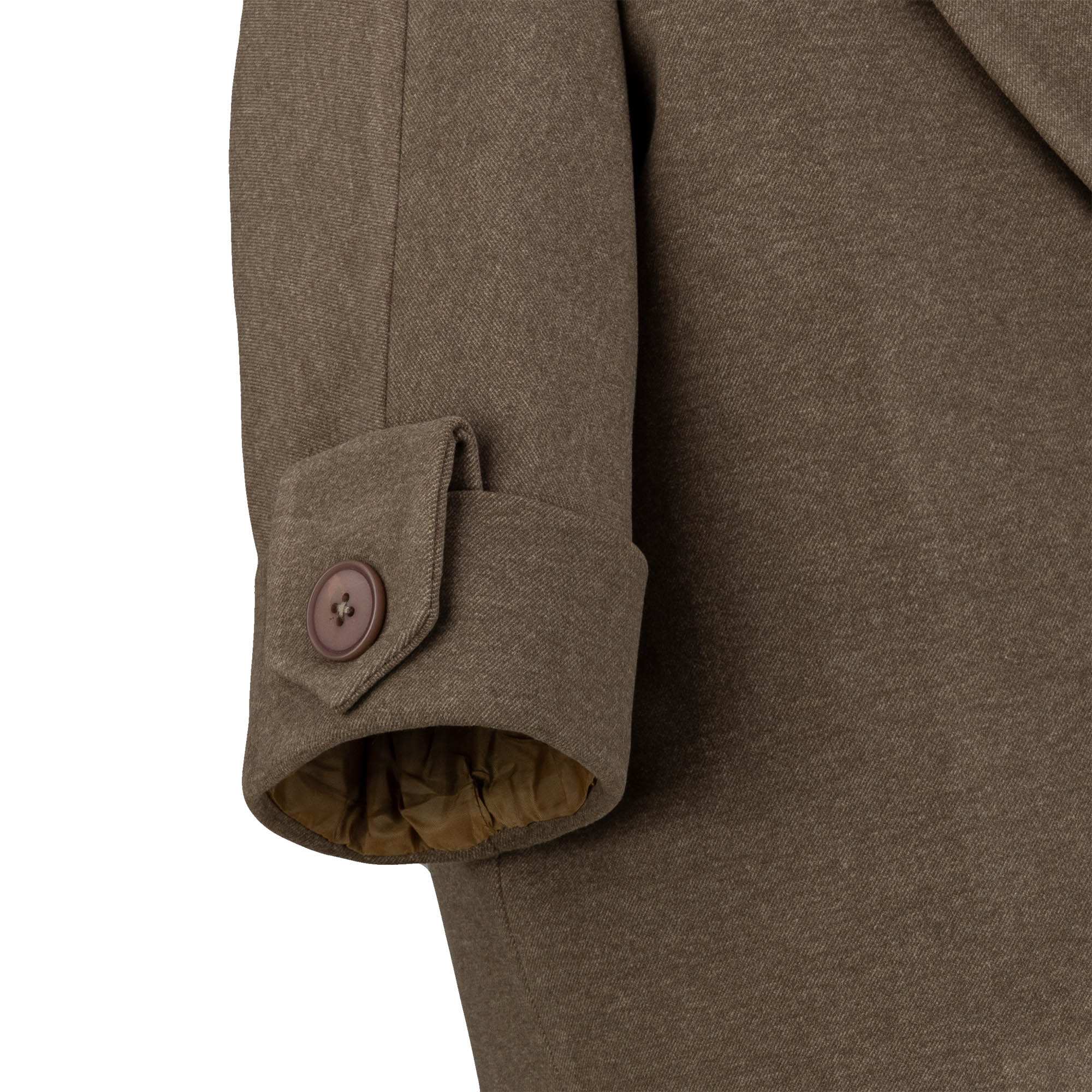 پالتو زنانه فوتر شکلاتی مدل پرندیس السانا Elsana کد 2340