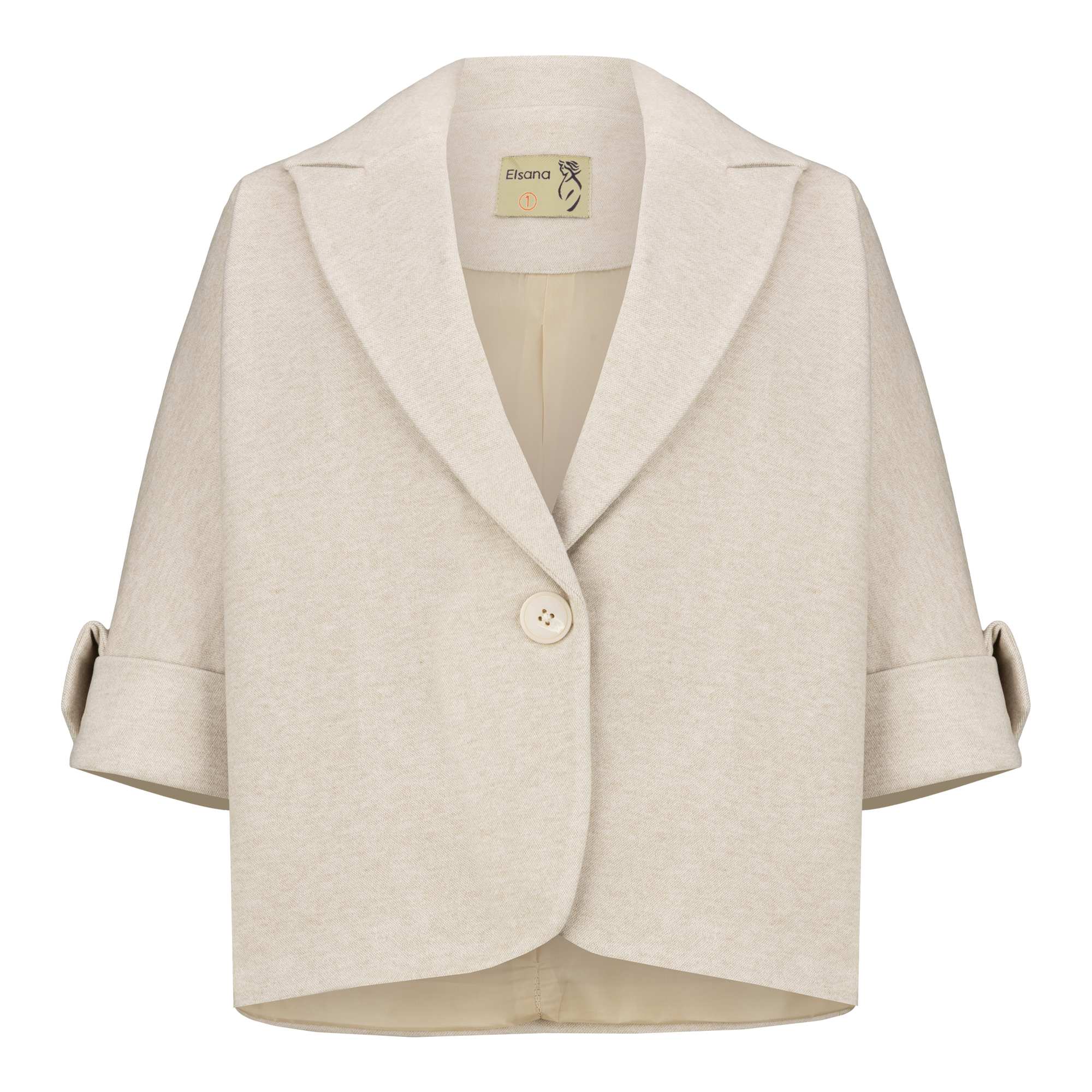 پالتو زنانه فوتر کرم مدل پرندیس السانا Elsana کد 2340