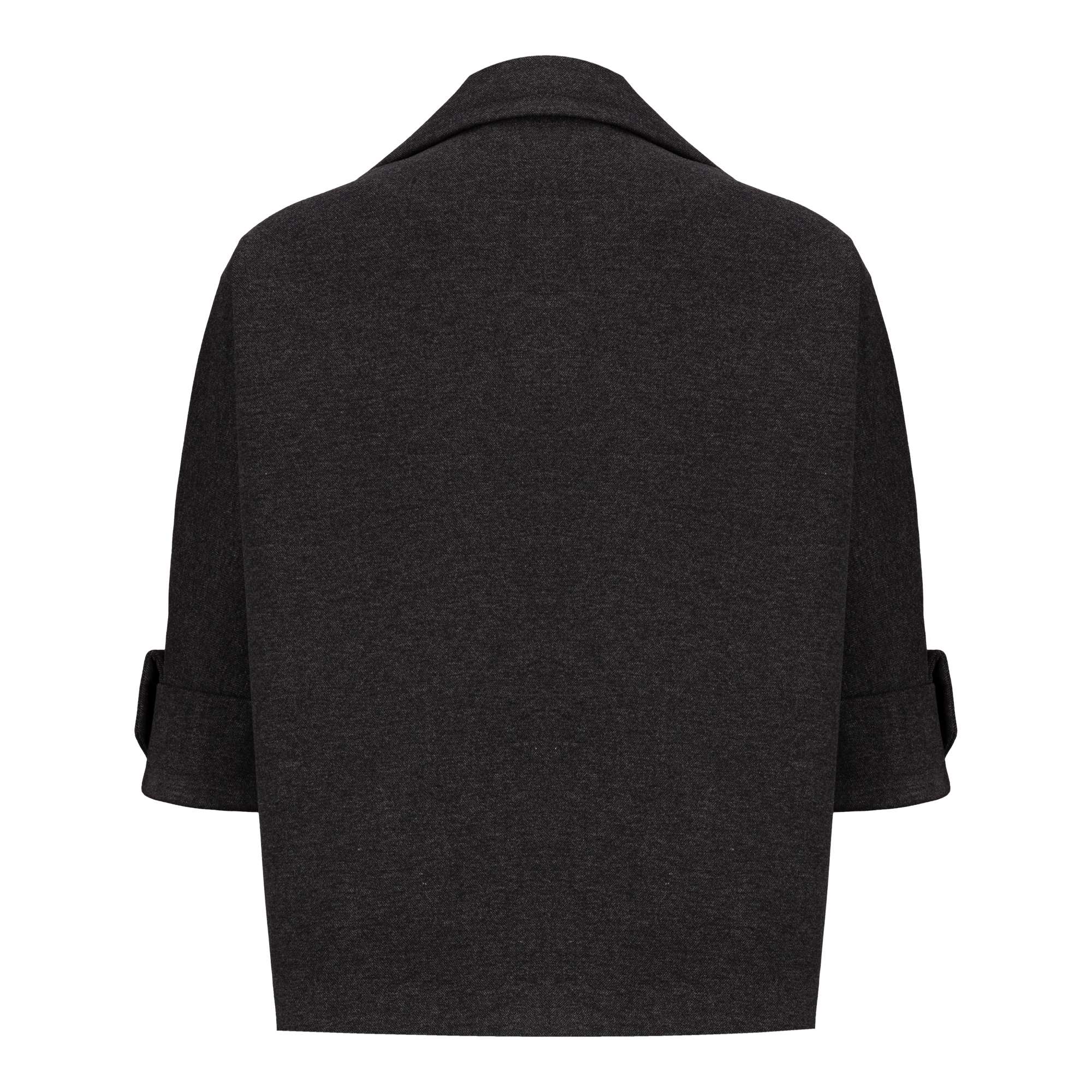 پالتو زنانه فوتر زغالی مدل پرندیس السانا Elsana کد 2340