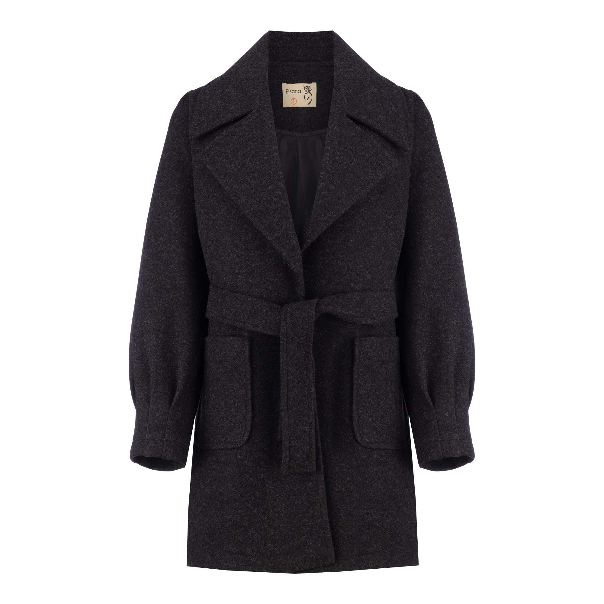 پالتو زنانه فوتر مشکی مدل ساواش السانا Elsana کد 2342