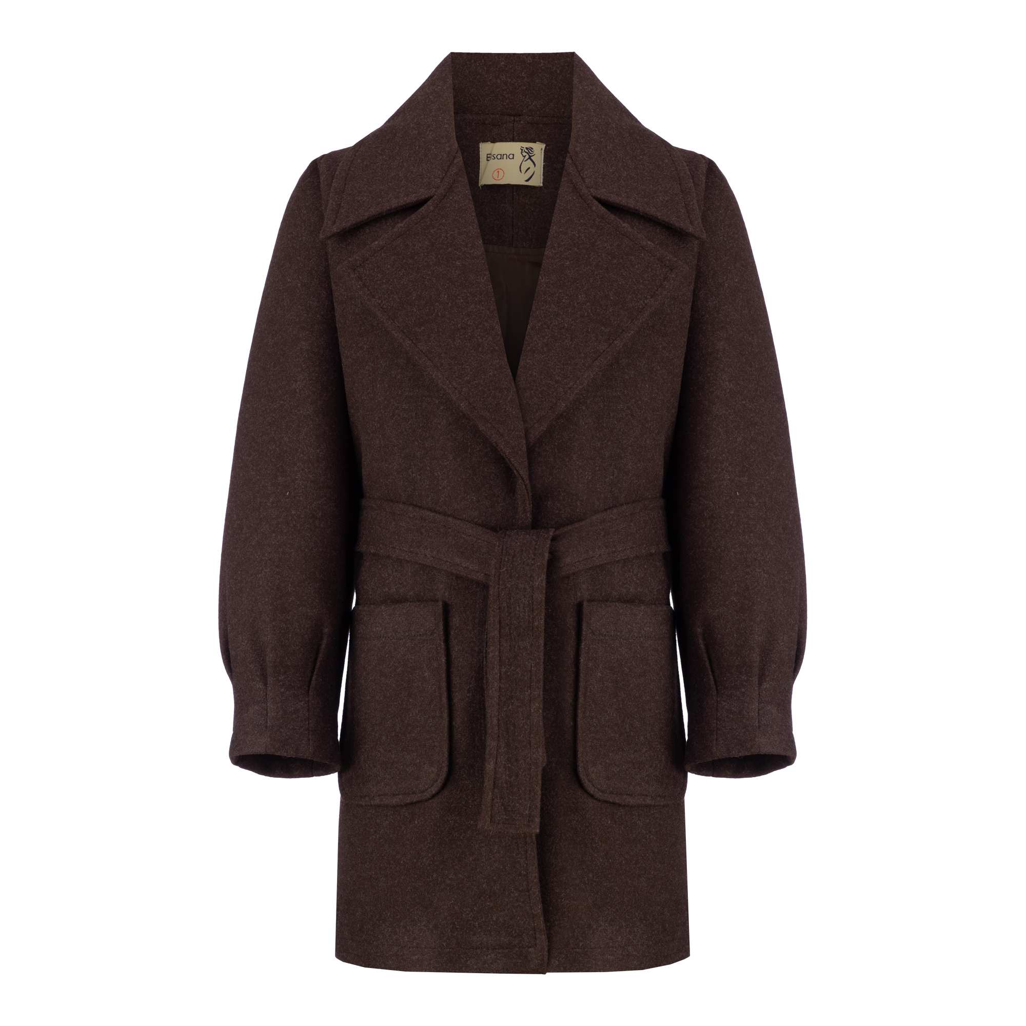 پالتو زنانه فوتر قهوه ای مدل ساواش السانا Elsana کد 2342