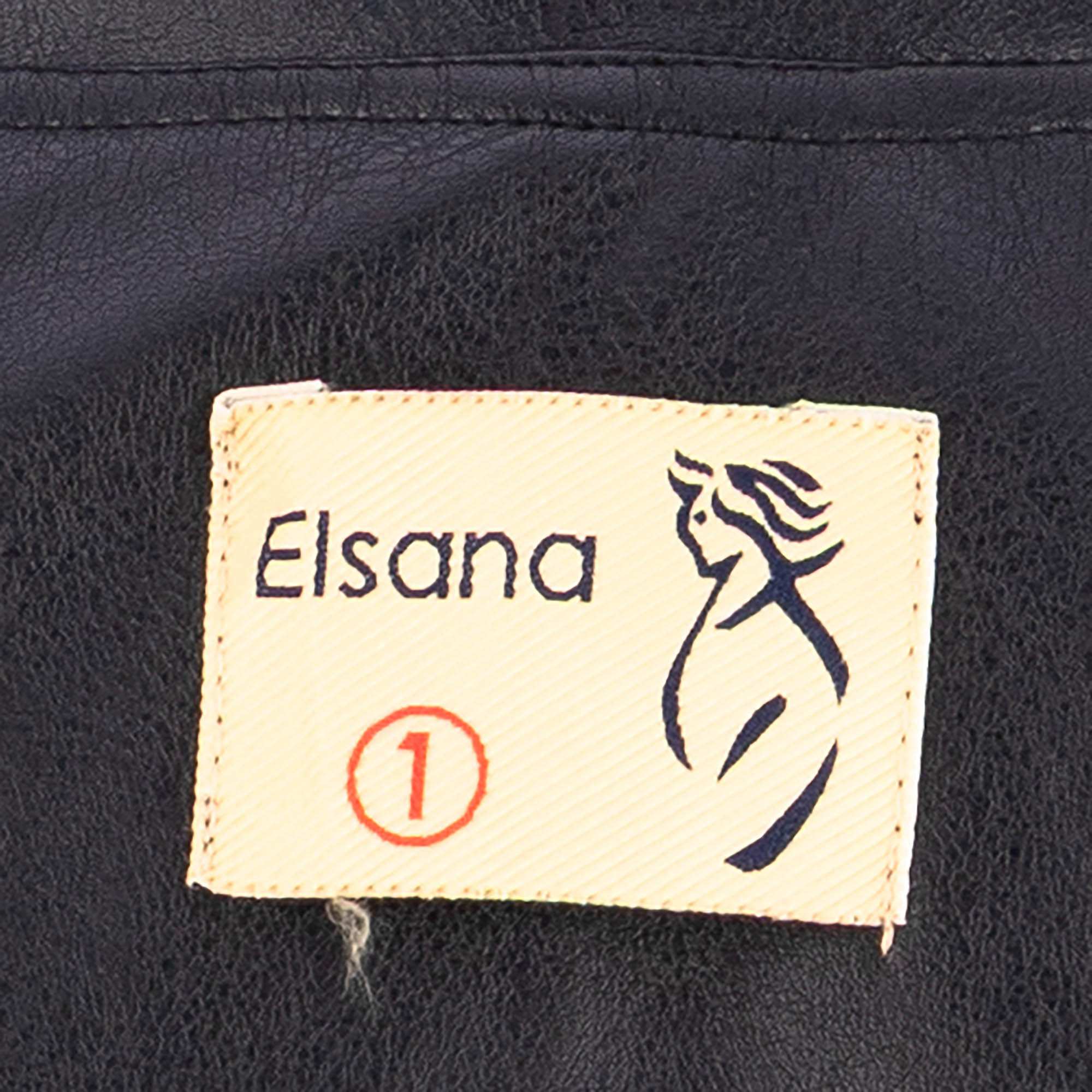 کت چرم زنانه مشکی مدل سالیز السانا Elsana کد 2343