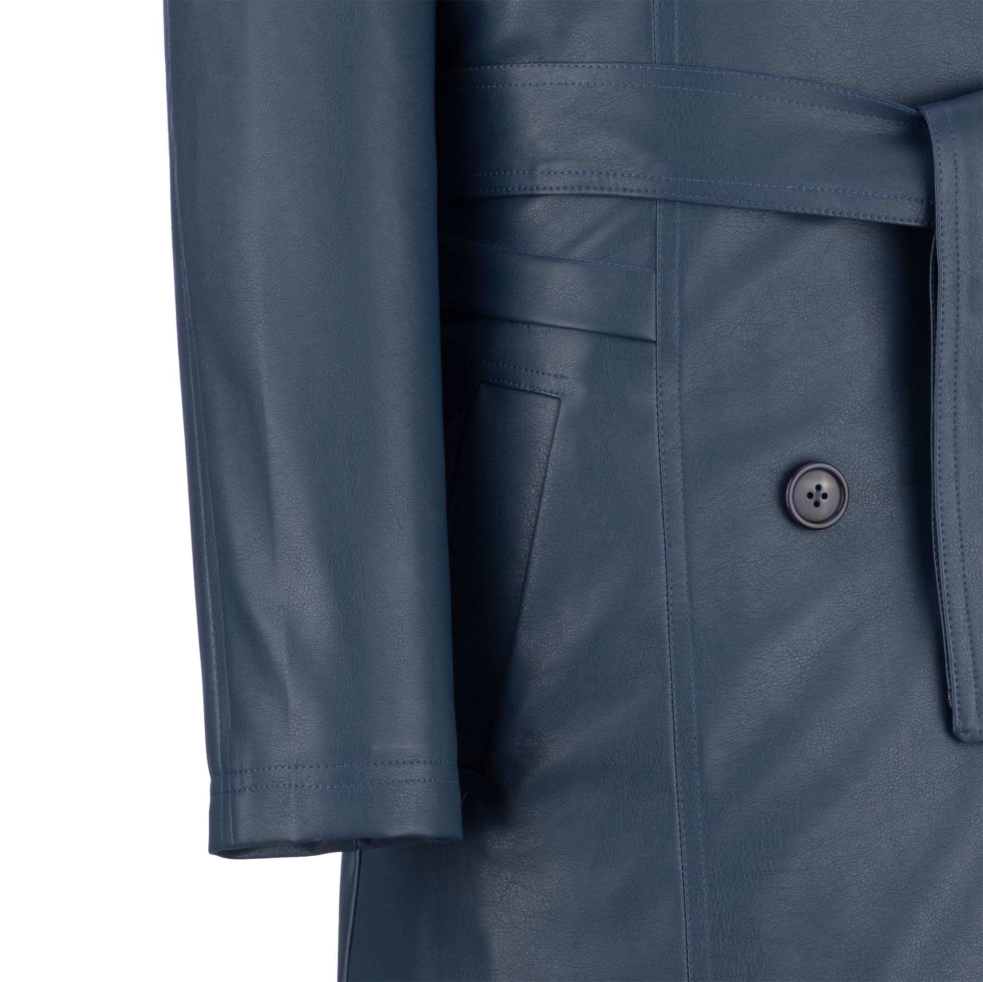 کت چرم زنانه آبی نفتی مدل سالیز السانا Elsana کد 2343