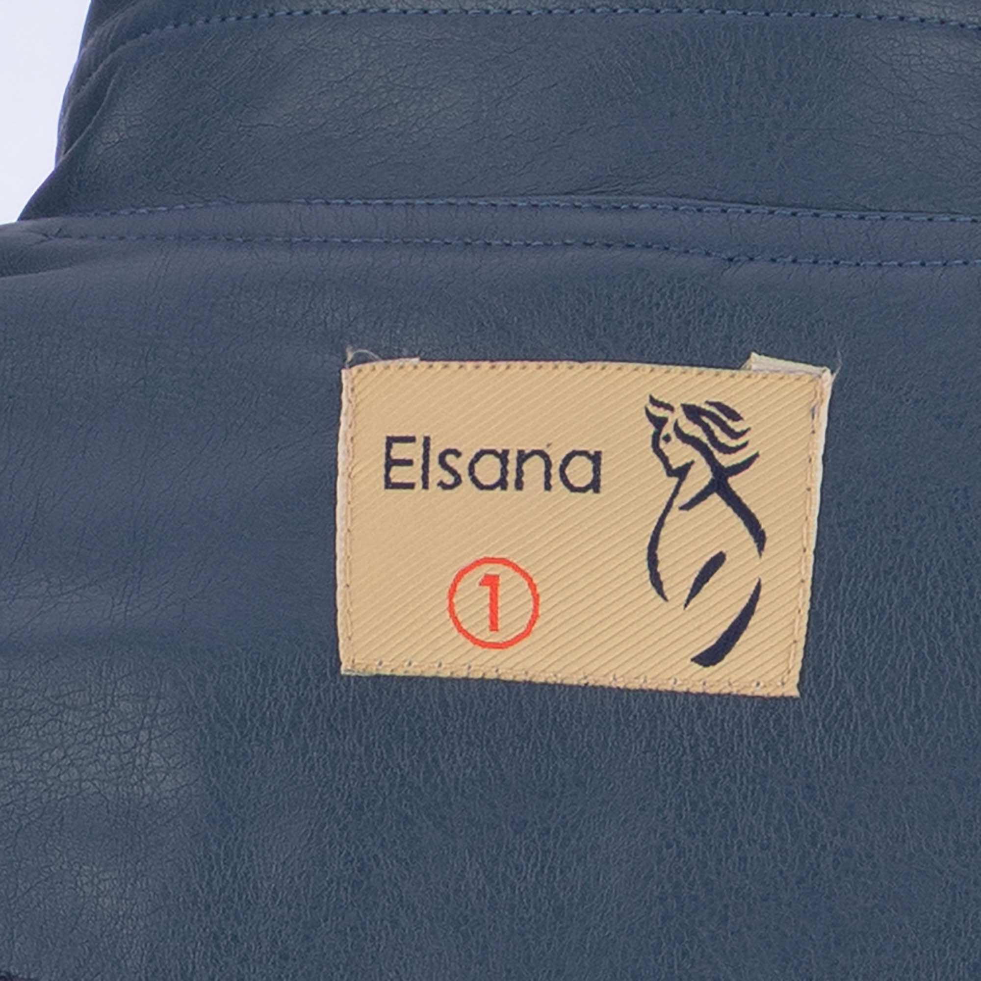 کت چرم زنانه آبی نفتی مدل سالیز السانا Elsana کد 2343