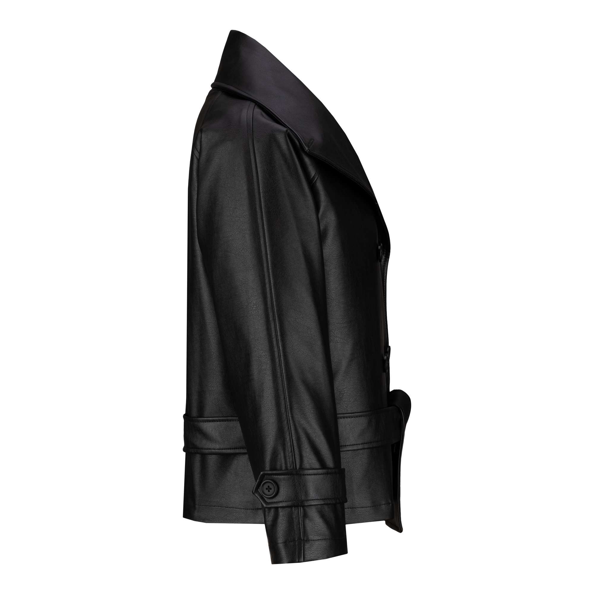 کت چرم زنانه مشکی مدل مریدا السانا Elsana کد 2344