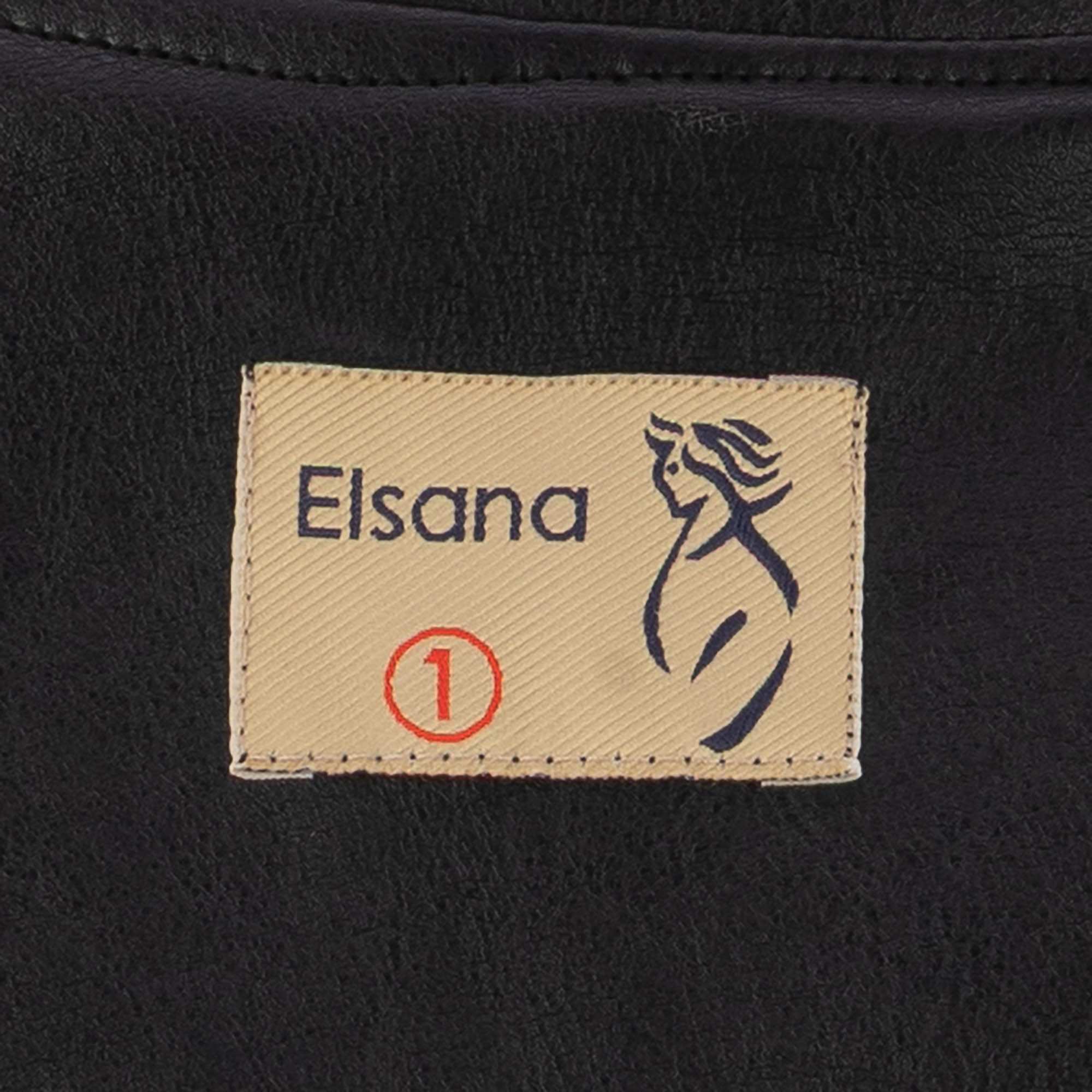 کت چرم زنانه مشکی مدل مریدا السانا Elsana کد 2344