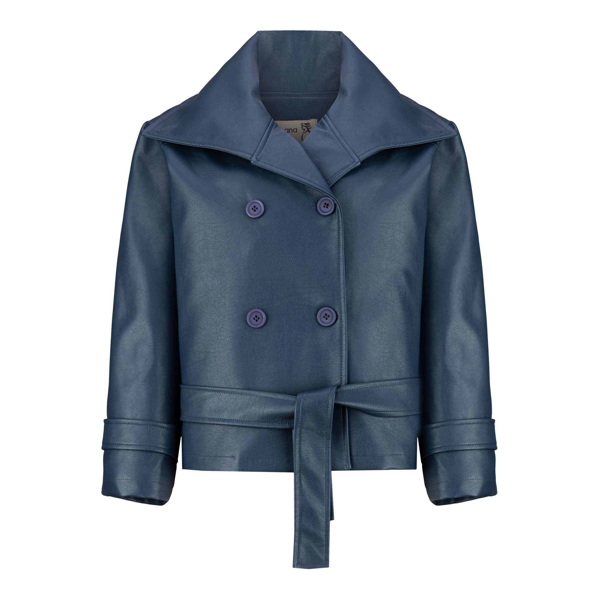 کت چرم زنانه آبی نفتی مدل مریدا السانا Elsana کد 2344