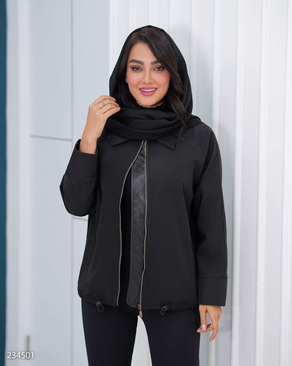 بامبر جکت زنانه مشکی مدل الوان السانا Elsana کد 2345