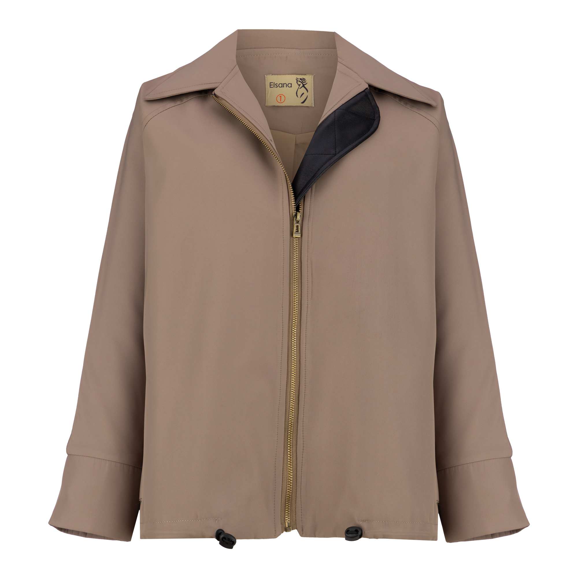 بامبر جکت زنانه خاکی مدل الوان السانا Elsana کد 2345