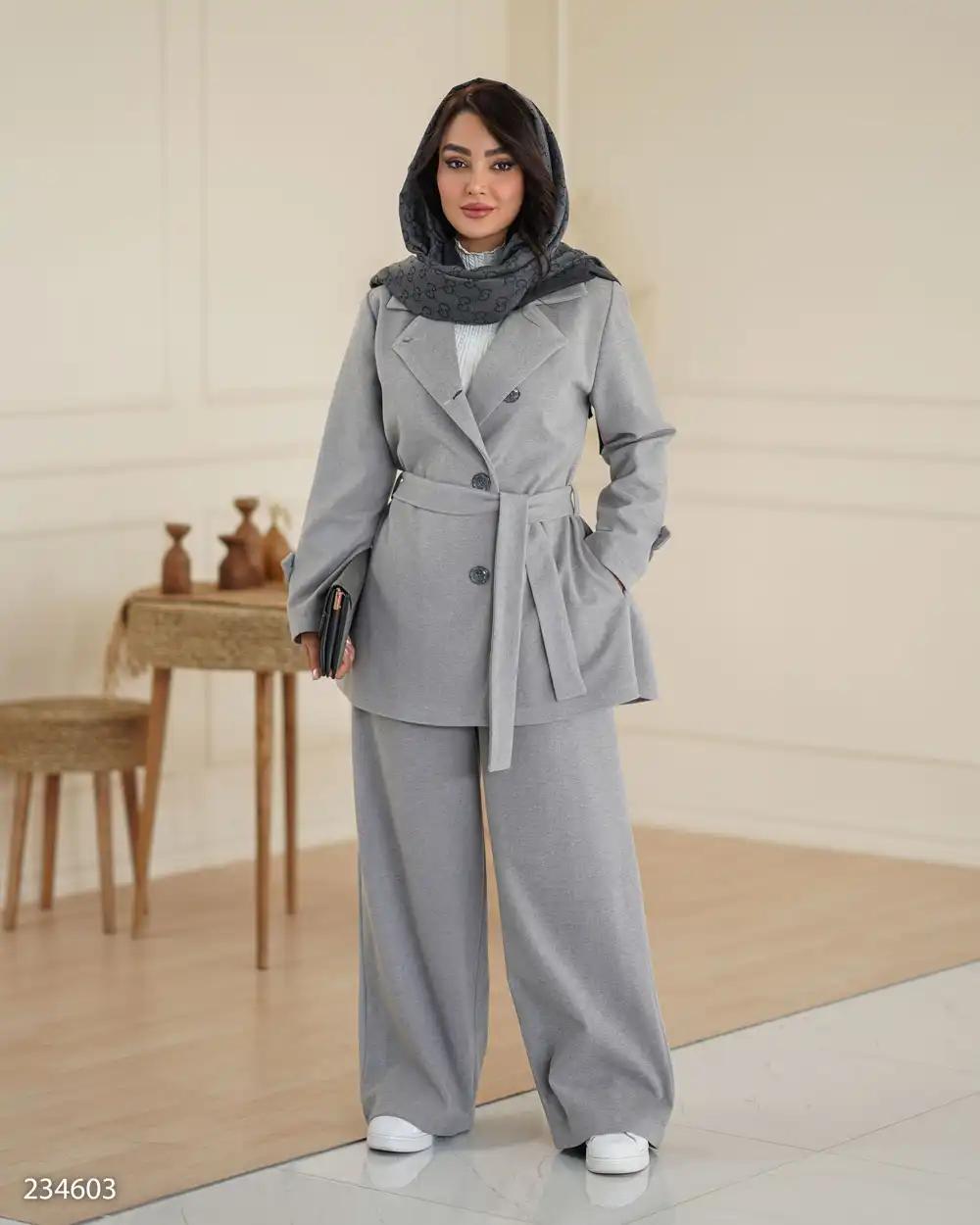 پالتو زنانه فوتر طوسی مدل دانهیل السانا Elsana کد 2346