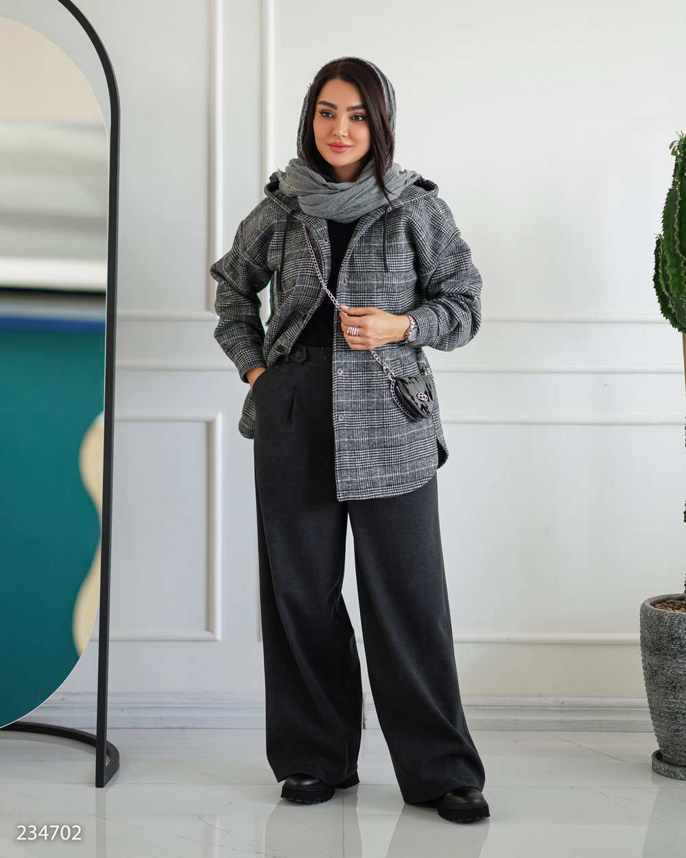 شکت زنانه کلاه دار نوک مدادی مدل ناردین السانا Elsana کد 2347