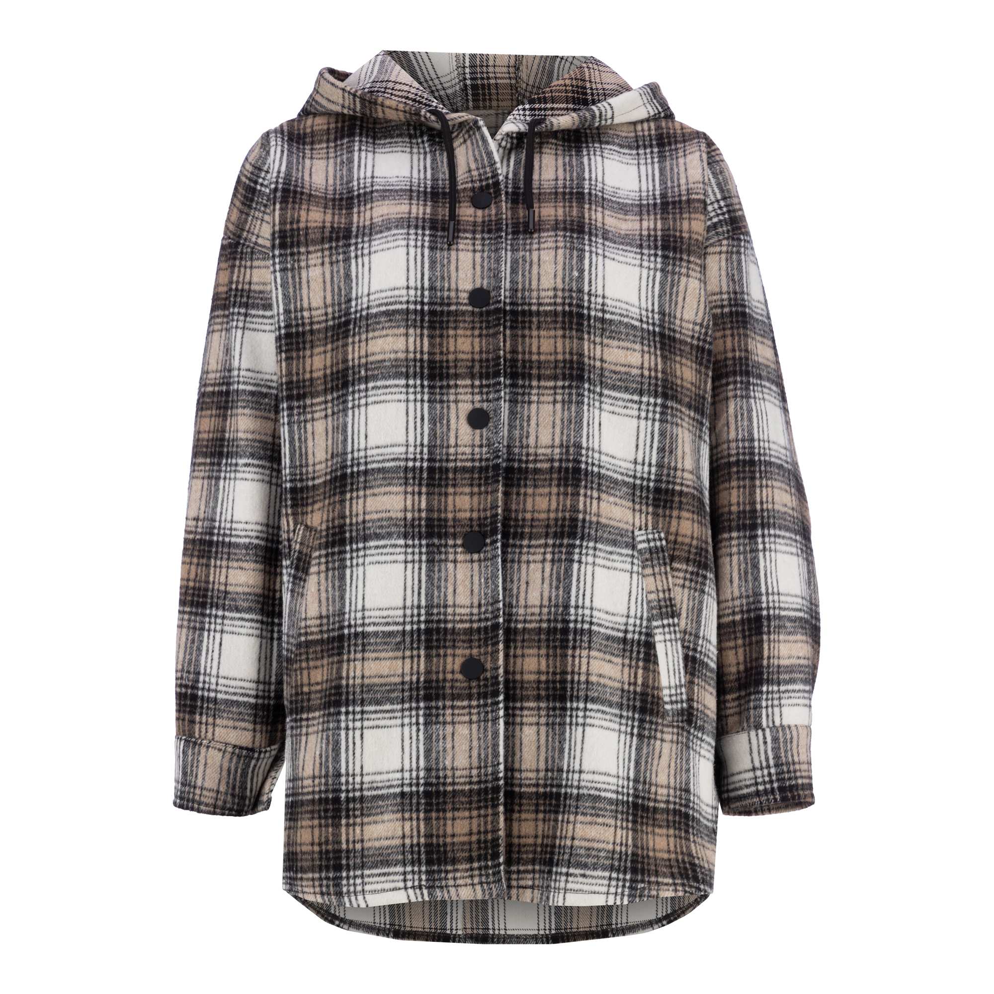 شکت زنانه کلاه دار نسکافه ای مدل ناردین السانا Elsana کد 2347