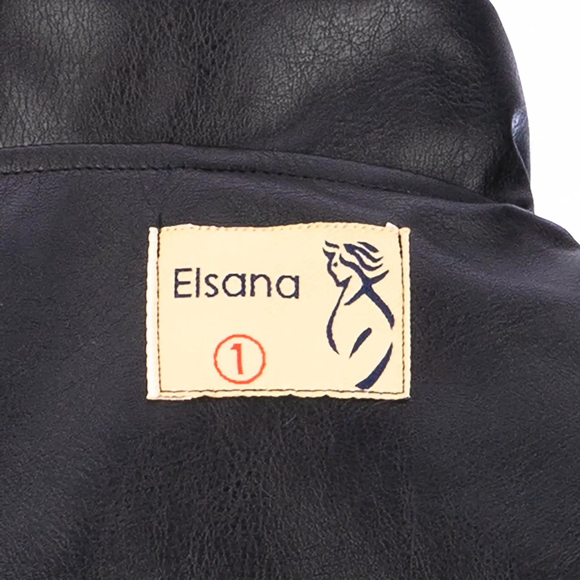 پالتو چرم بلند زنانه مشکی مدل پاتریشا السانا Elsana کد 2349