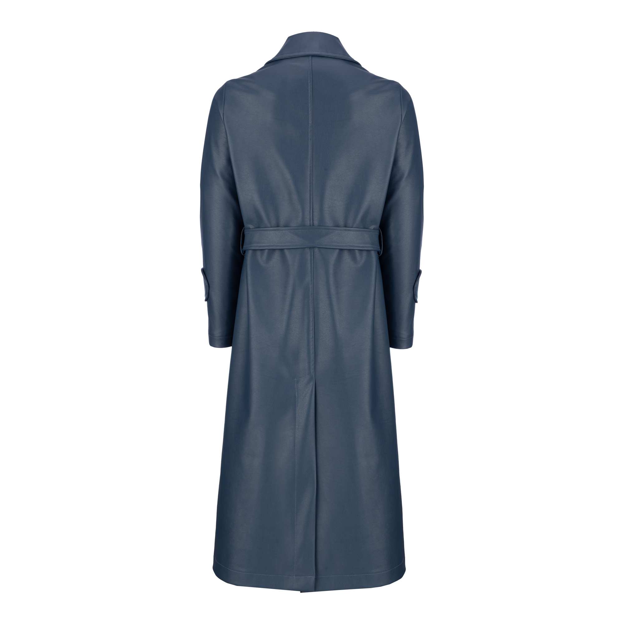 پالتو چرم بلند زنانه آبی نفتی مدل پاتریشا السانا Elsana کد 2349