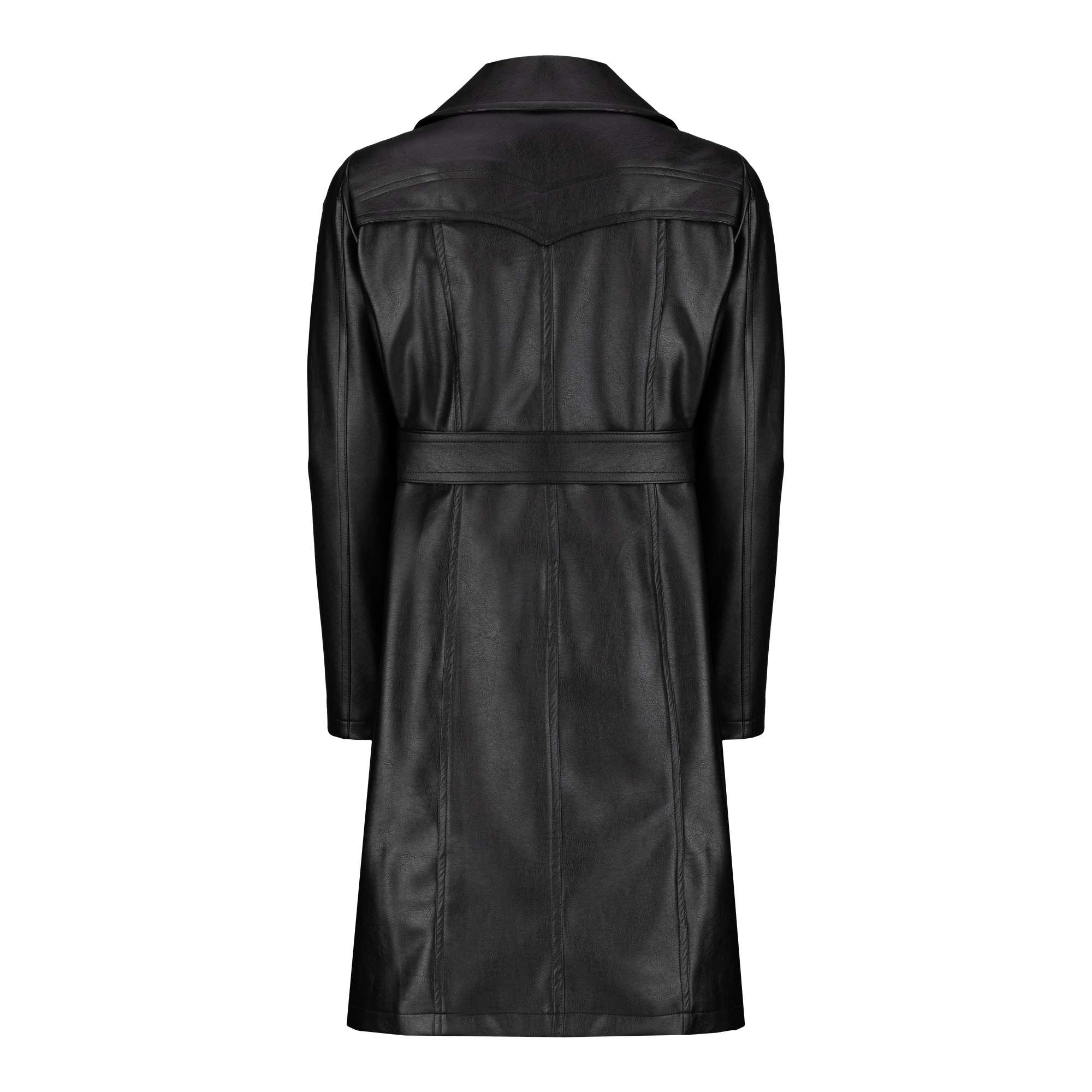 کت چرم زنانه مشکی مدل هرمینا السانا Elsana کد 2350