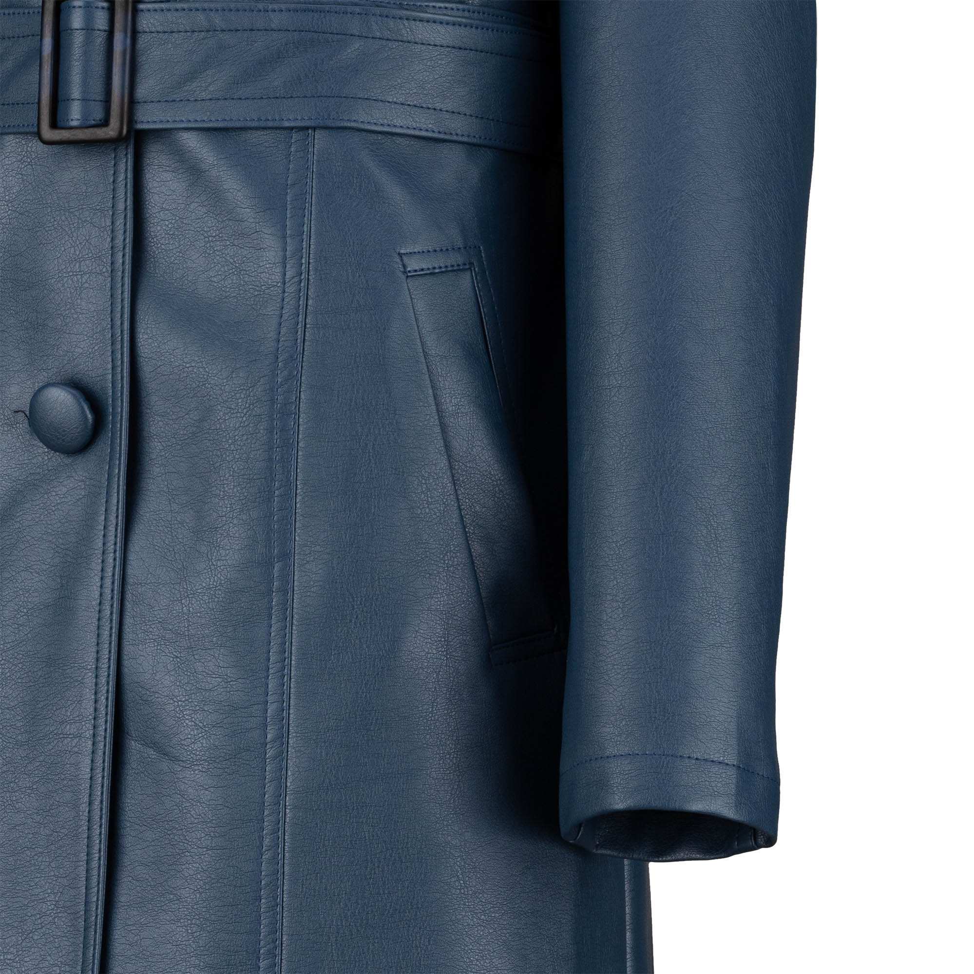 کت چرم زنانه آبی نفتی مدل هرمینا السانا Elsana کد 2350