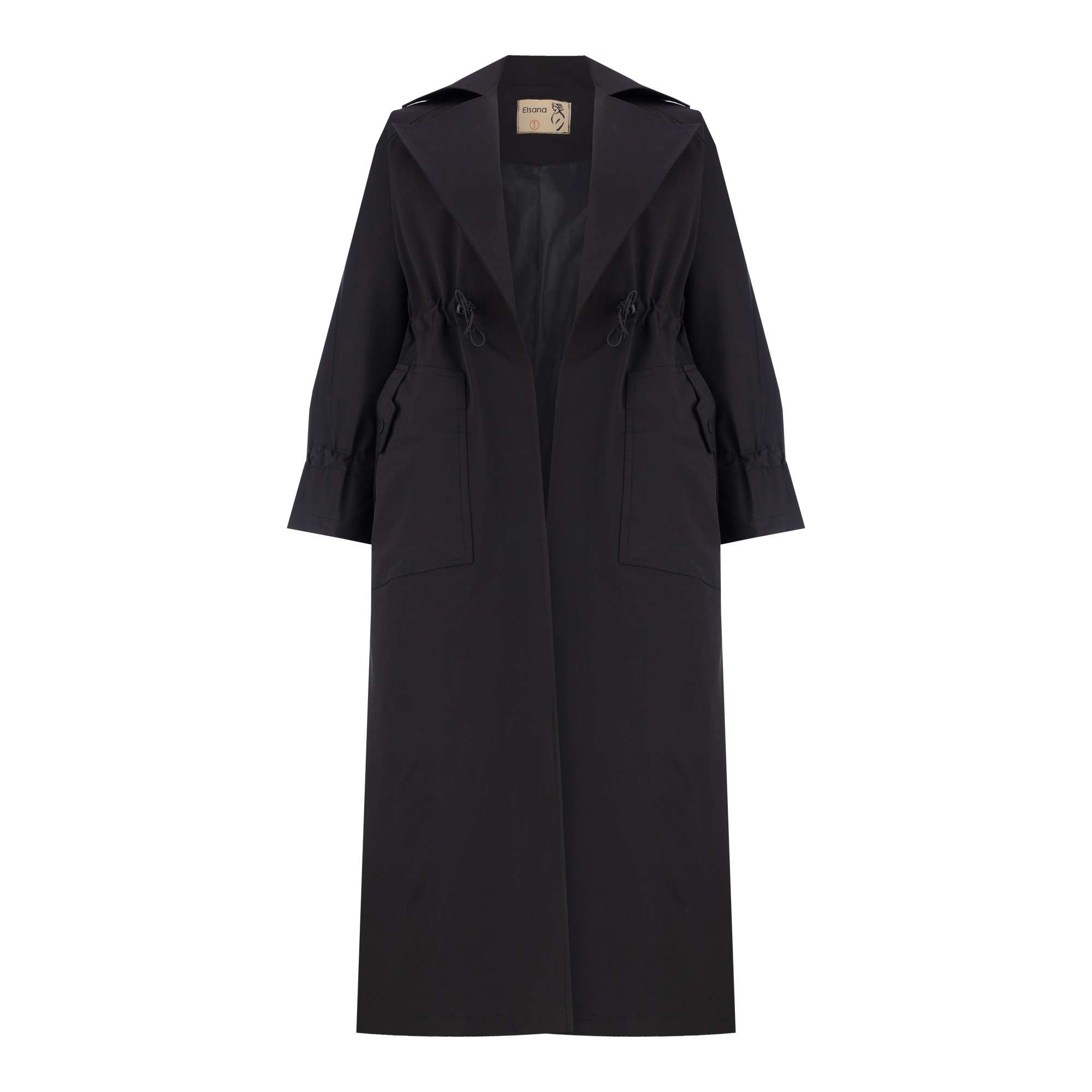 بارانی بلند زنانه مشکی مدل هیتا السانا Elsana کد 2351