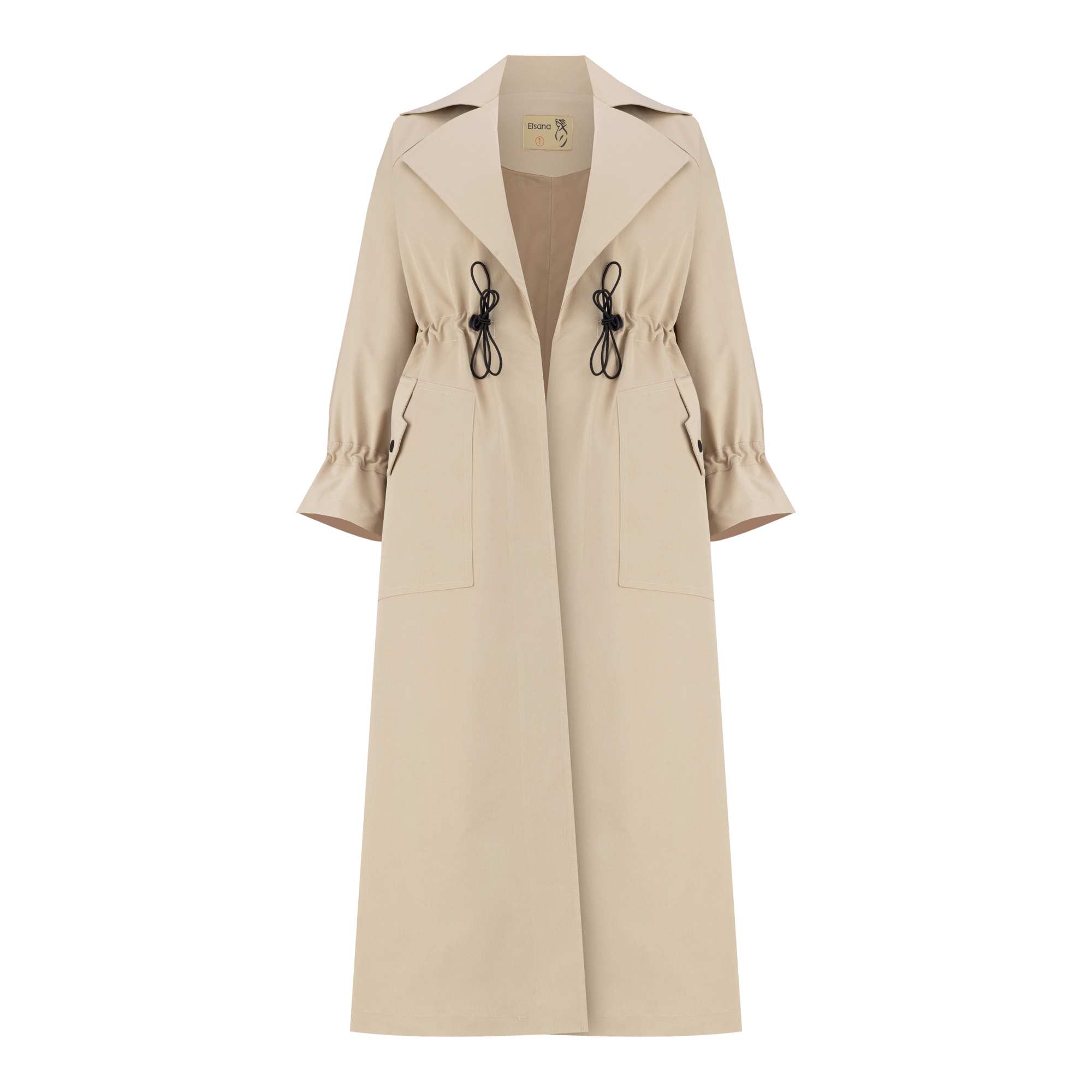 بارانی بلند زنانه کرم مدل هیتا السانا Elsana کد 2351