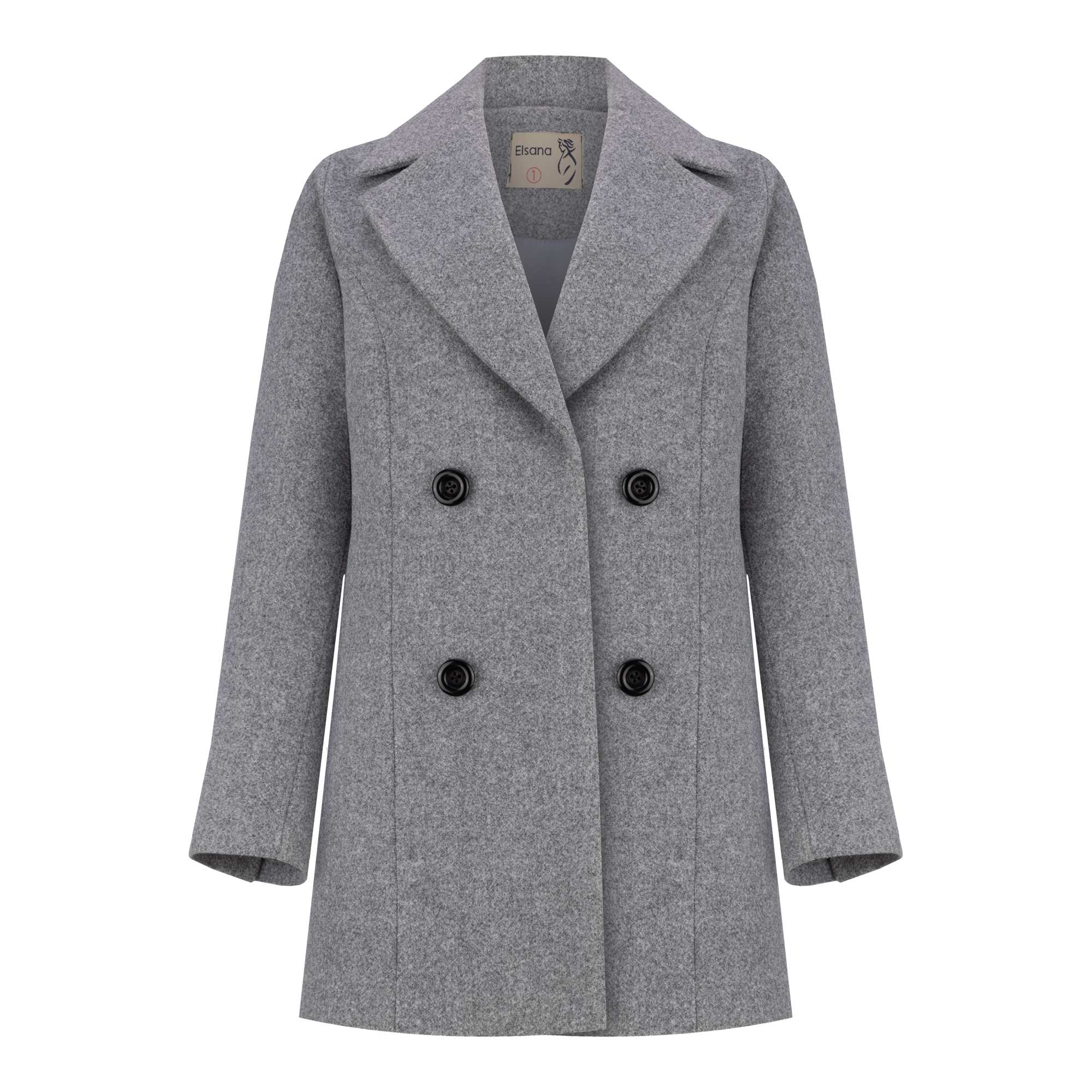 پالتو زنانه فوتر طوسی مدل خزان السانا Elsana کد 2352