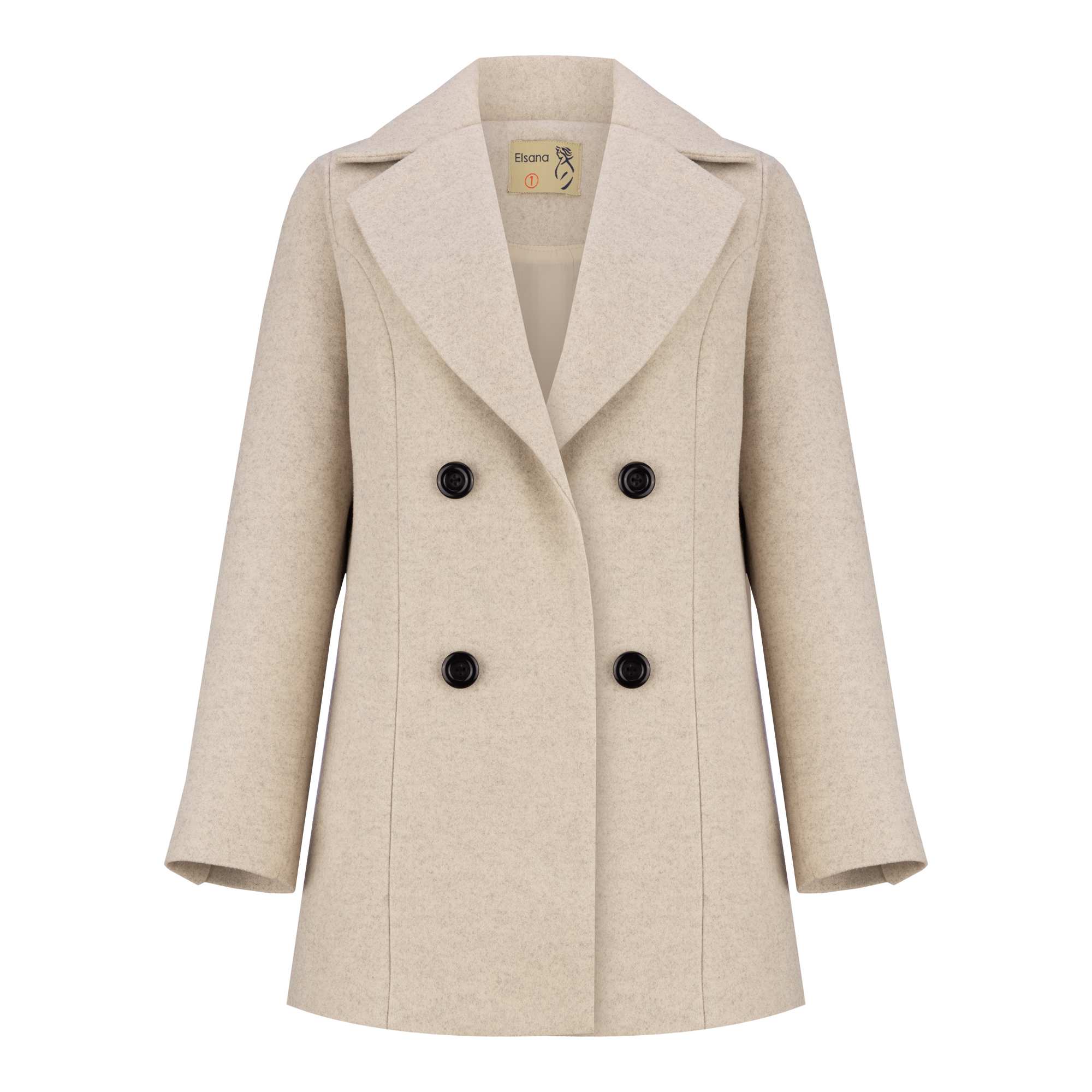 پالتو زنانه فوتر کرم مدل خزان السانا Elsana کد 2352