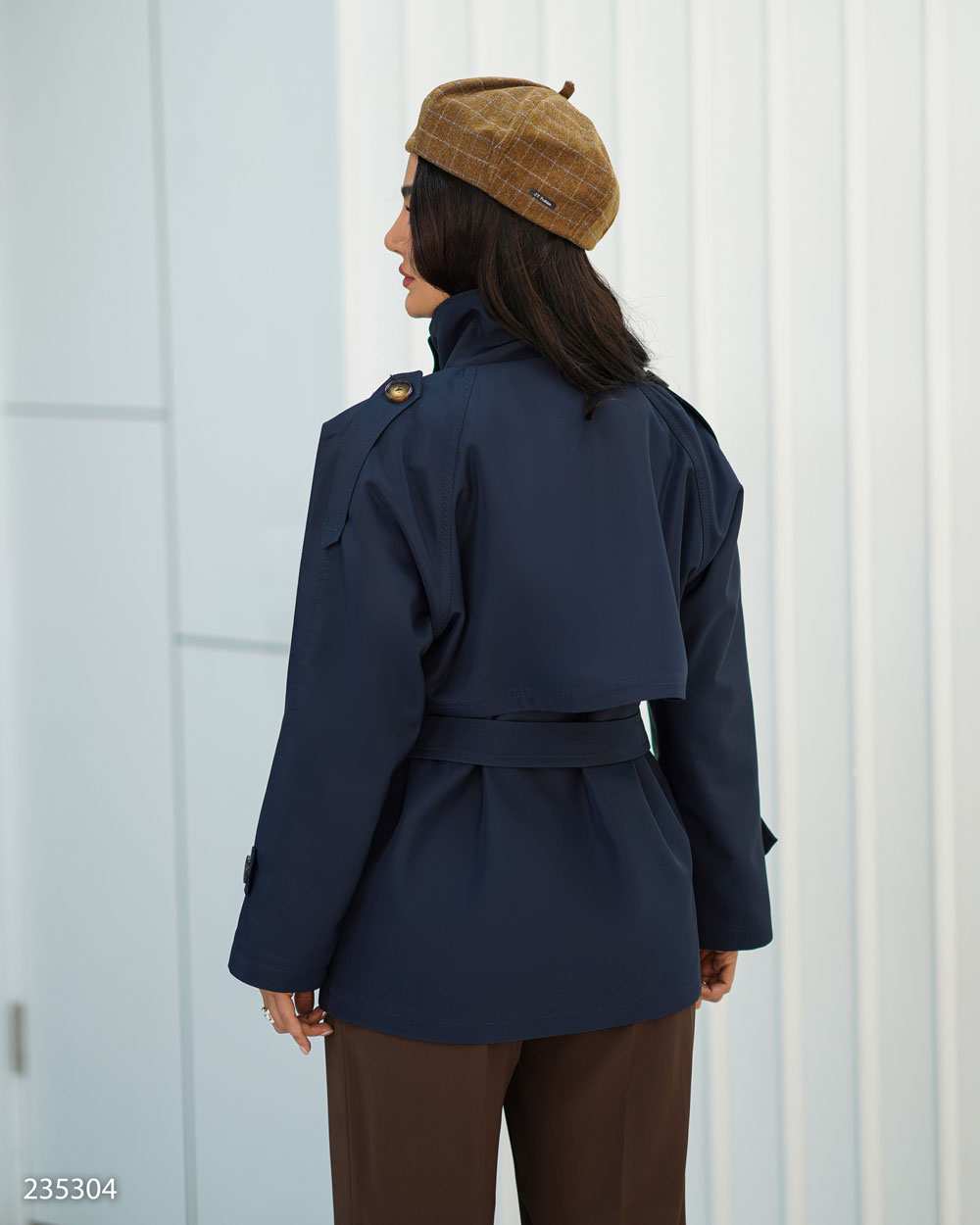 بارانی زنانه سرمه ای مدل سپنتا السانا Elsana کد 2353