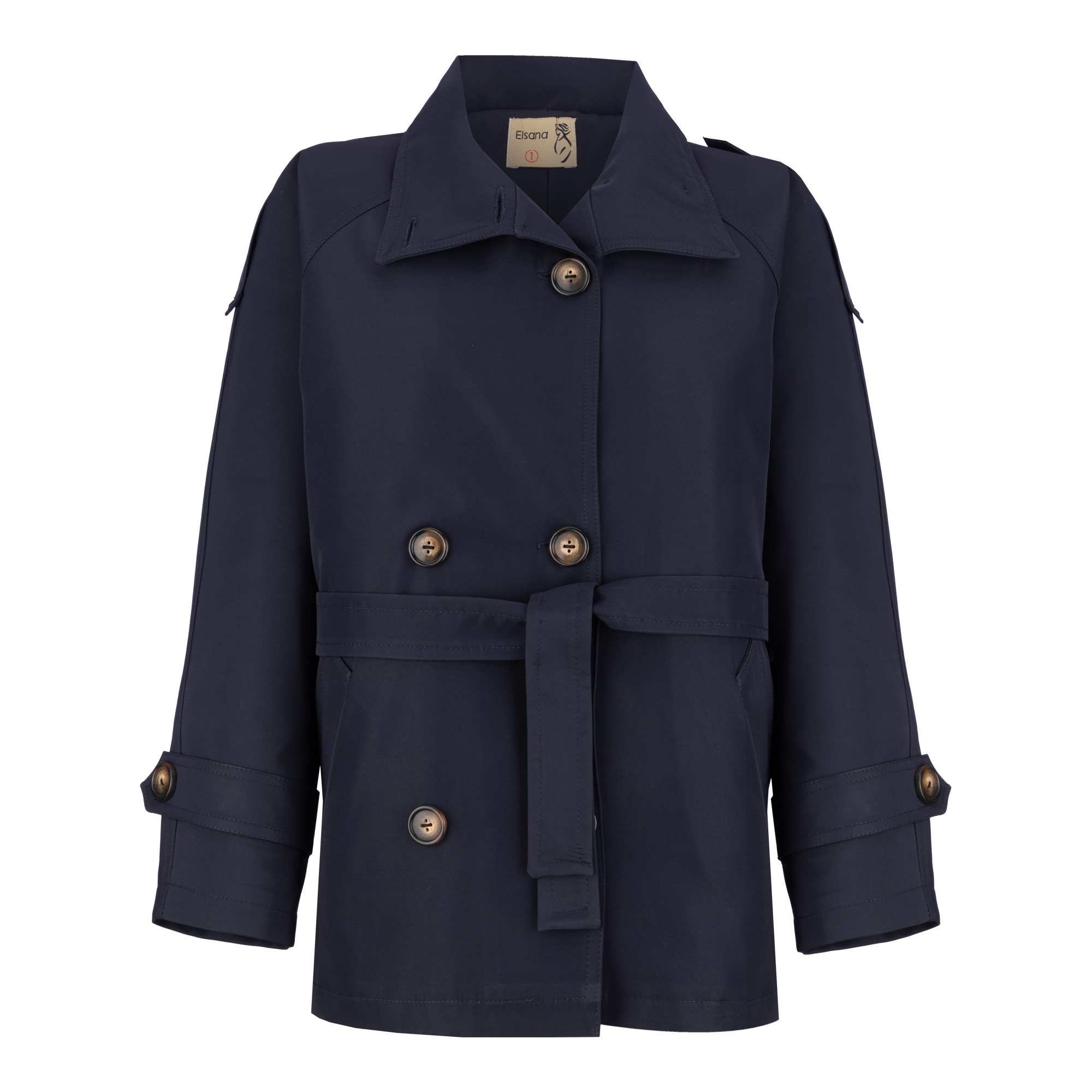 بارانی زنانه سرمه ای مدل سپنتا السانا Elsana کد 2353