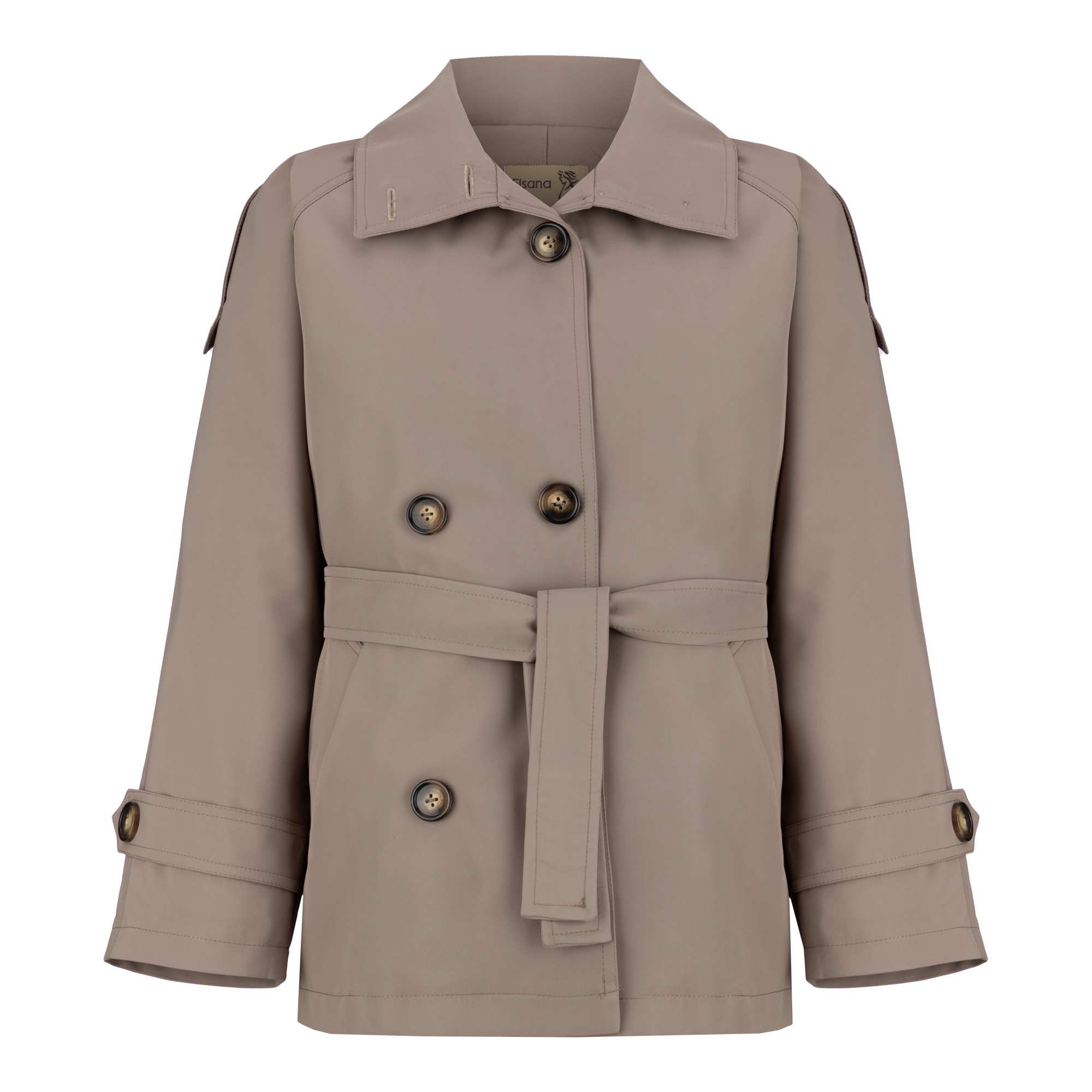 بارانی زنانه خاکی مدل سپنتا السانا Elsana کد 2353