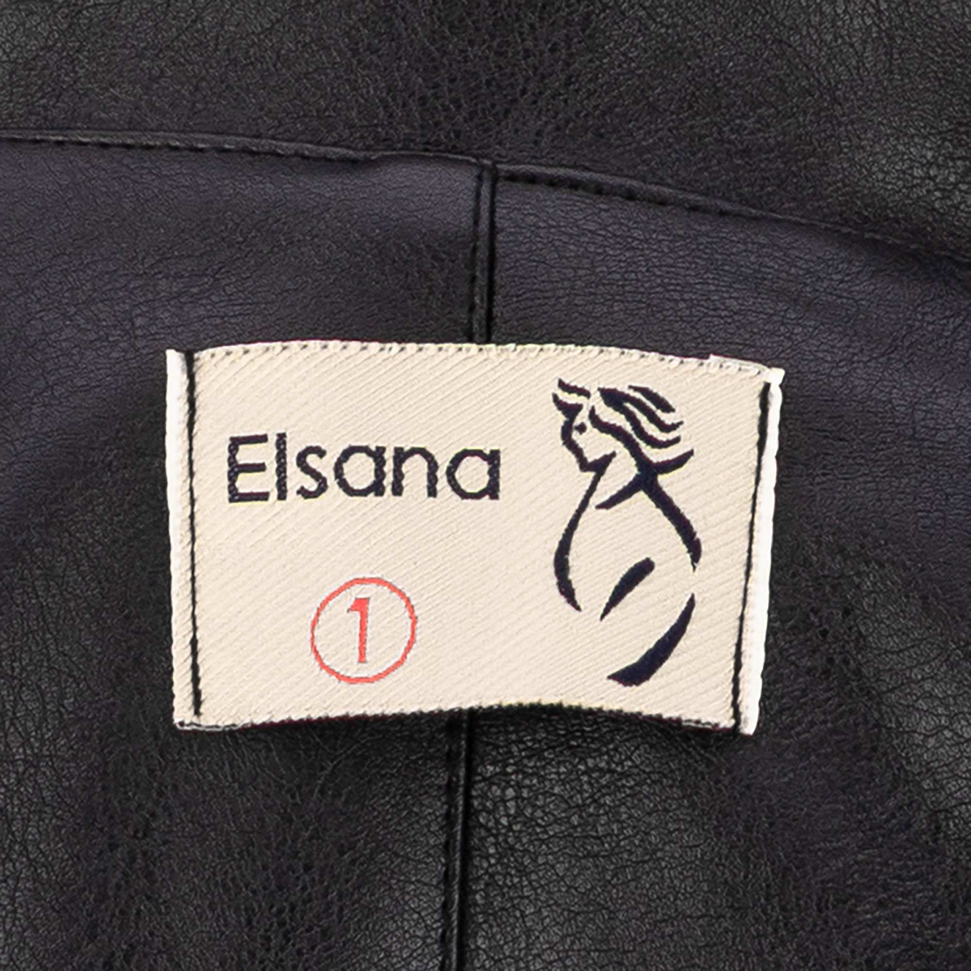 کت چرم زنانه مشکی مدل وصال السانا Elsana کد 2354