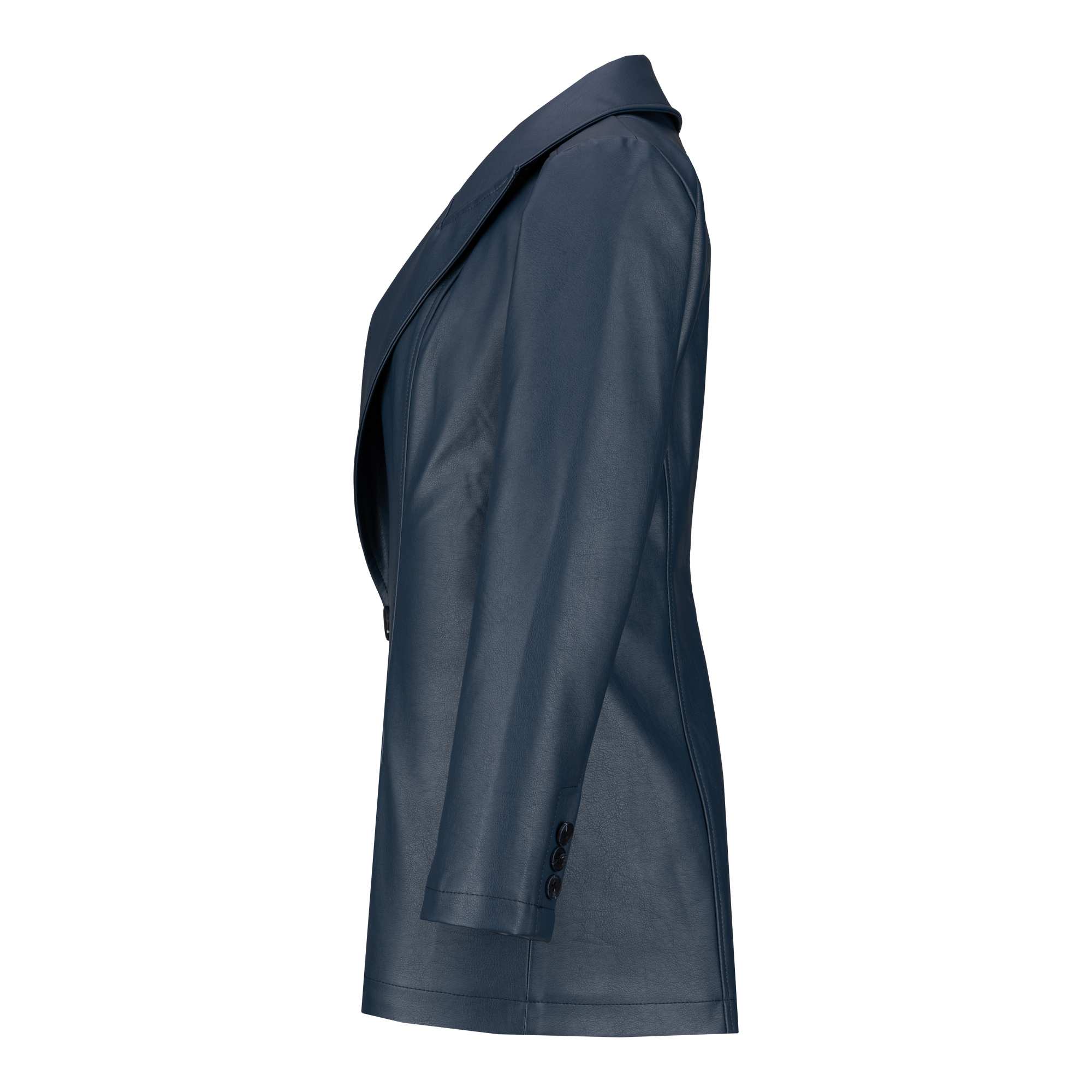 کت چرم زنانه آبی نفتی مدل وصال السانا Elsana کد 2354