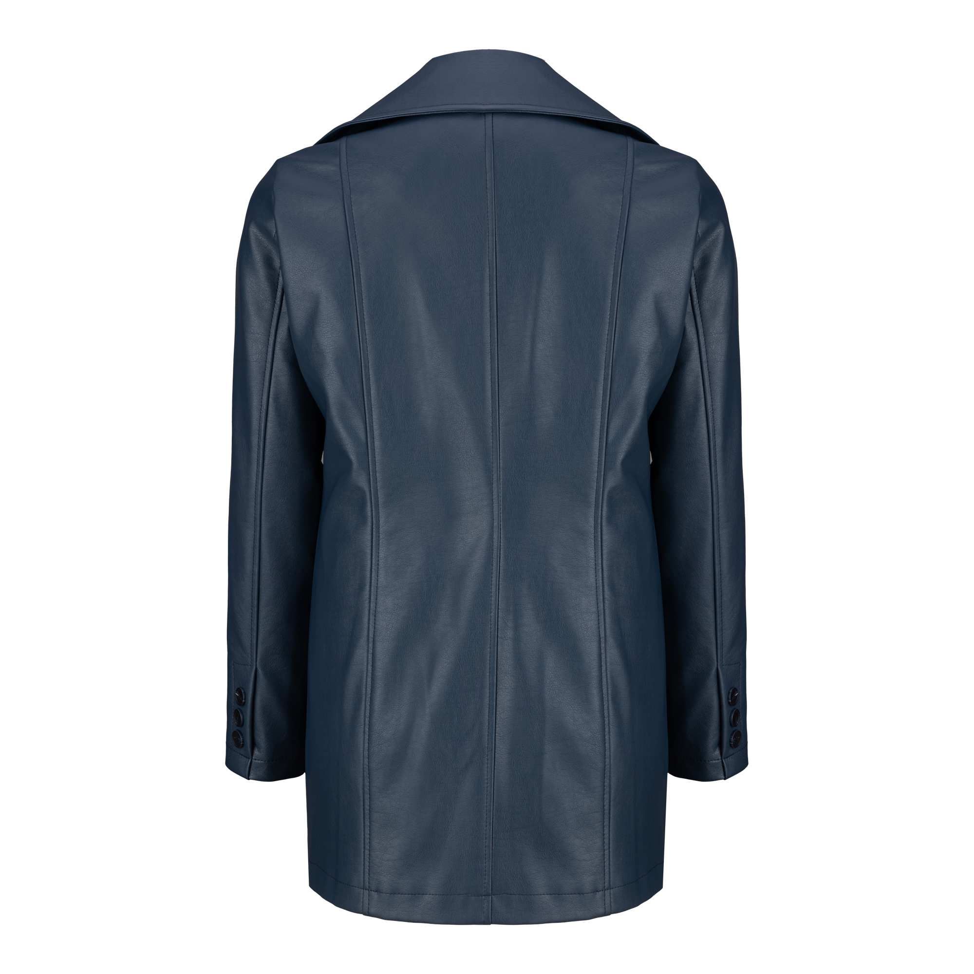 کت چرم زنانه آبی نفتی مدل وصال السانا Elsana کد 2354