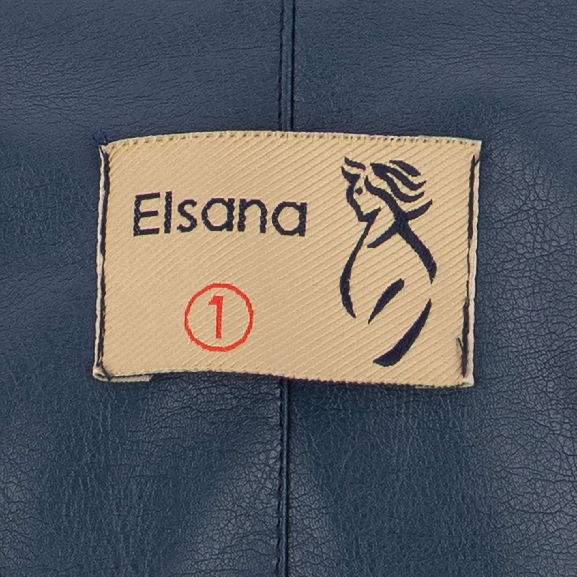 کت چرم زنانه آبی نفتی مدل وصال السانا Elsana کد 2354