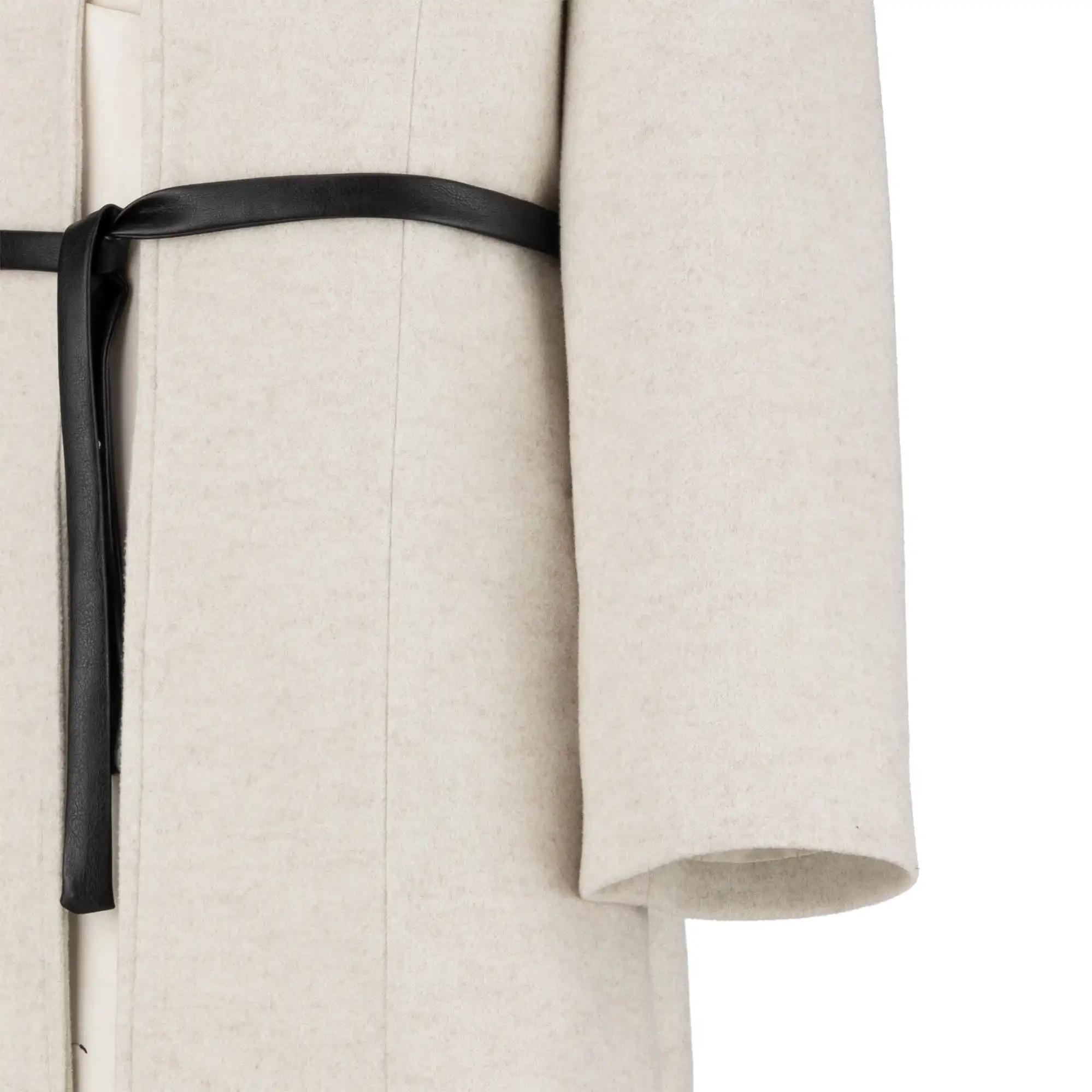 پالتو بلند زنانه فوتر شیری مدل دیاکو السانا Elsana کد 2356