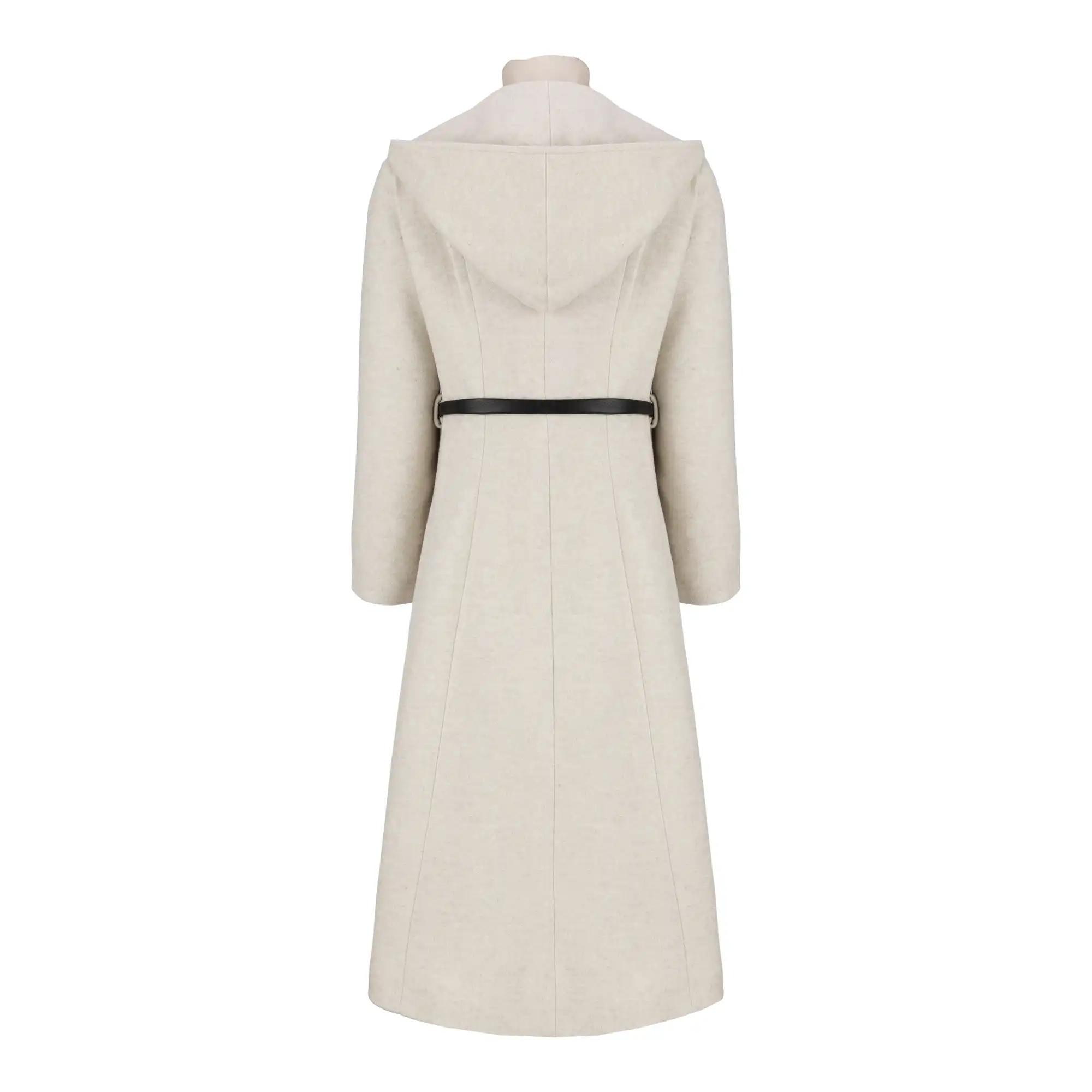 پالتو بلند زنانه فوتر شیری مدل دیاکو السانا Elsana کد 2356